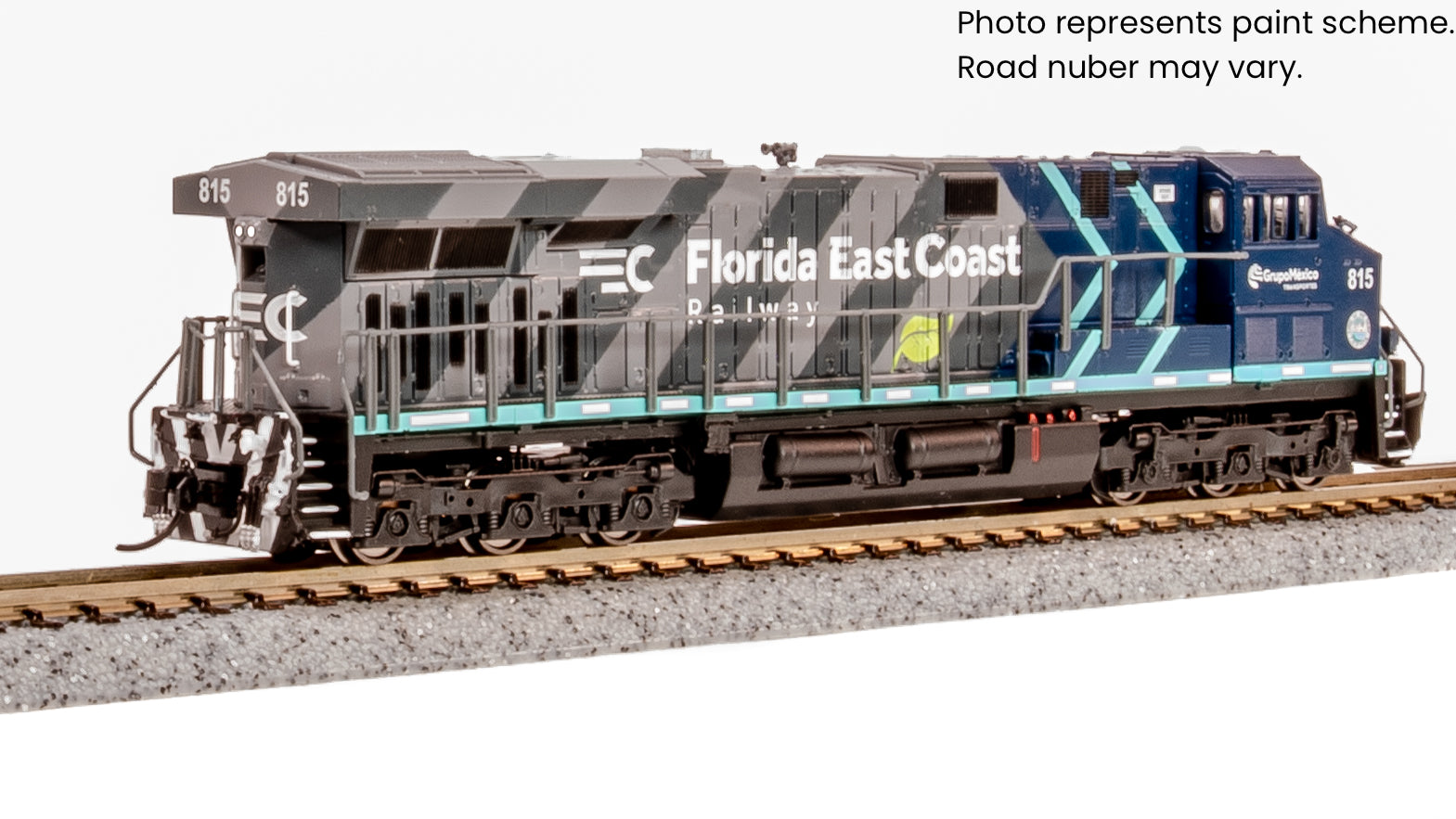 9893 GE ES44AC, FEC 815, Modern Grupo Mexico Paint, No-Sound / DCC-Ready, N