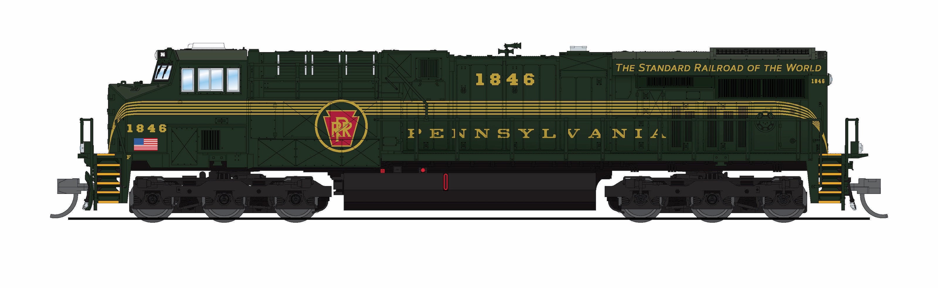 9898 GE ES44AC, PRR 1846, DGLE 5-stripe Fantasy Paint, Paragon4 Sound/DC/DCC, N (Trainworld Exclusive)
