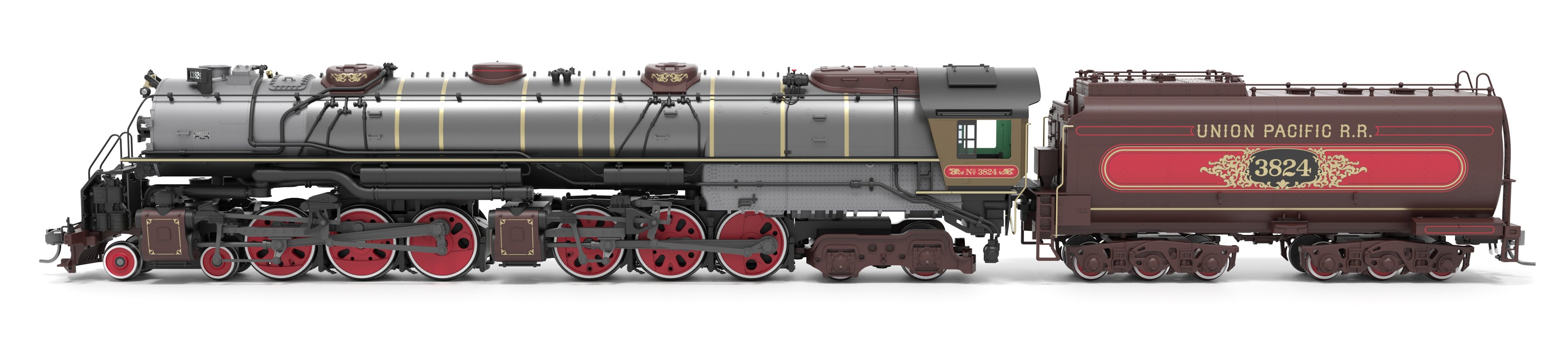 9920 UP Early Challenger (CSA-2), #3824, Ornate 1800's Fantasy Paint, No-Sound / DCC-Ready, HO