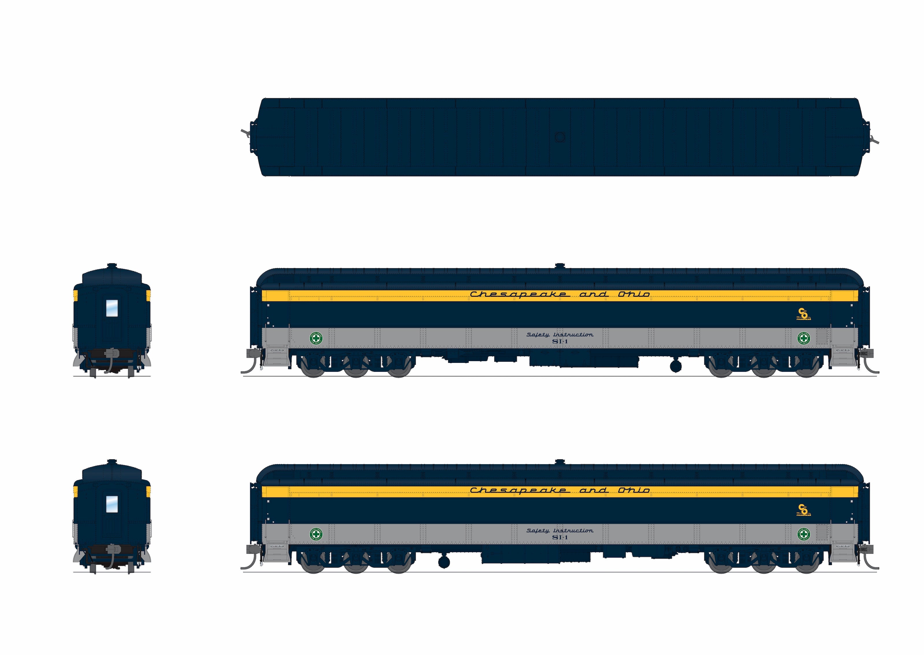 9930 Railroad Instruction Car, C&O SI-4, HO Scale