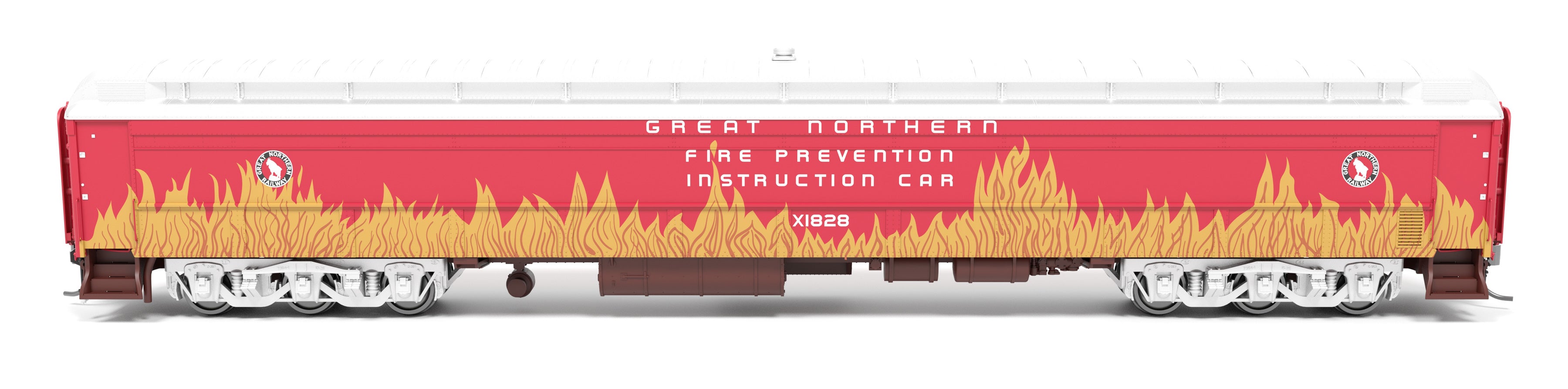 9933 Railroad Instruction Car, GN Fire Prevention X1828, HO Scale