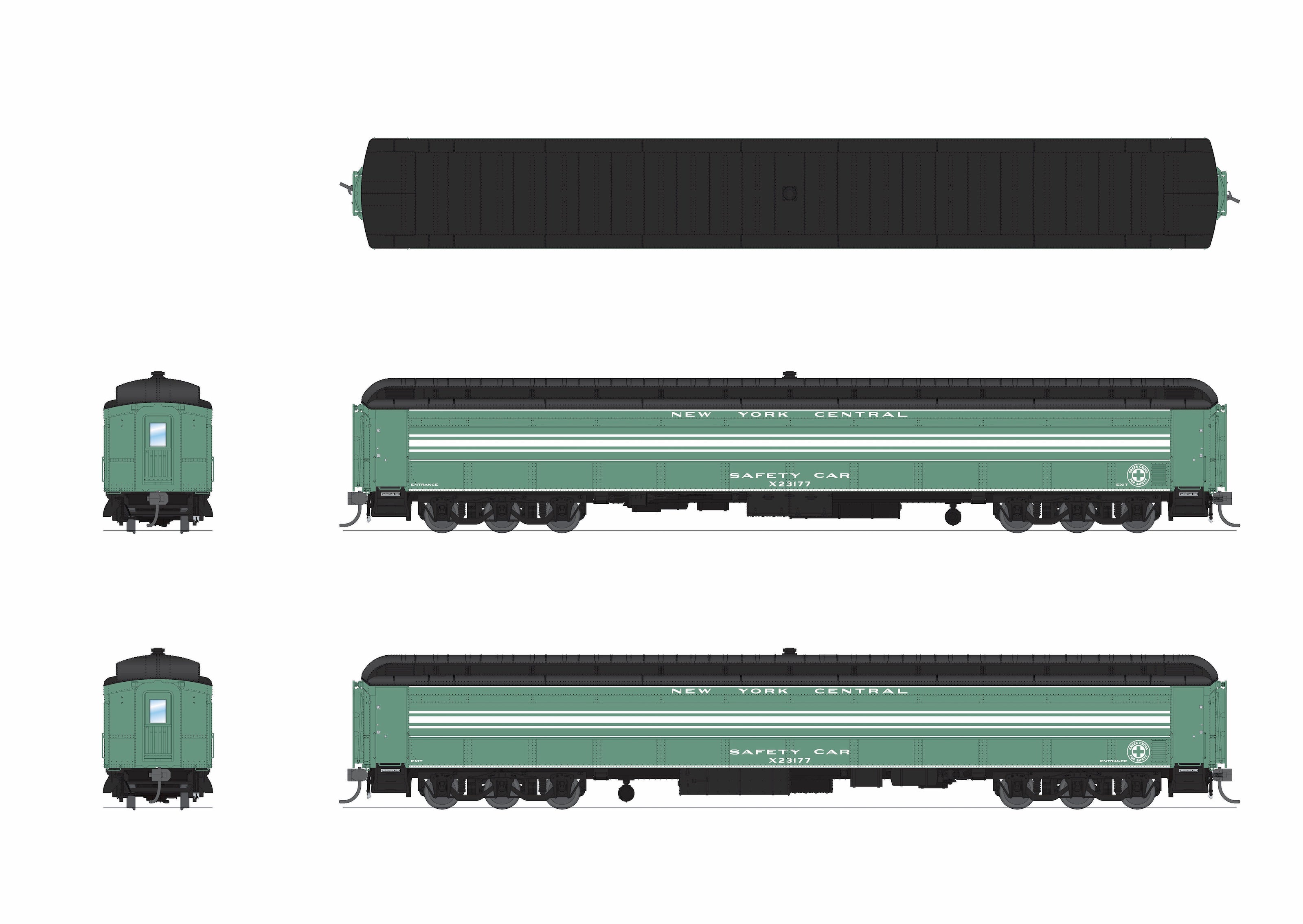 9935 Railroad Instruction Car, NYC X23177, HO Scale