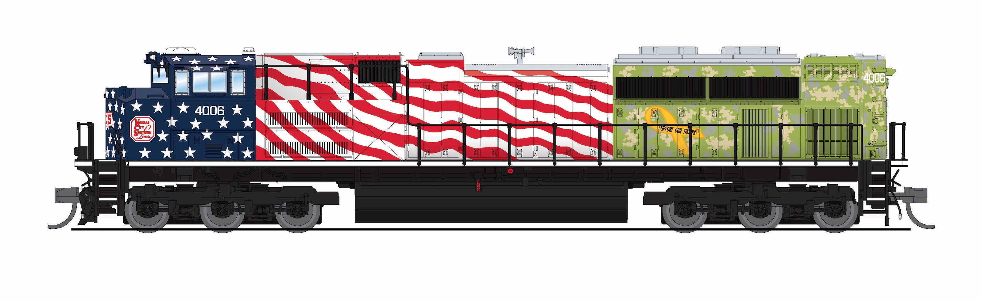 9973 EMD SD70ACe, KCS 40006, Veterans Day Salute, No-Sound / DCC-Ready, N