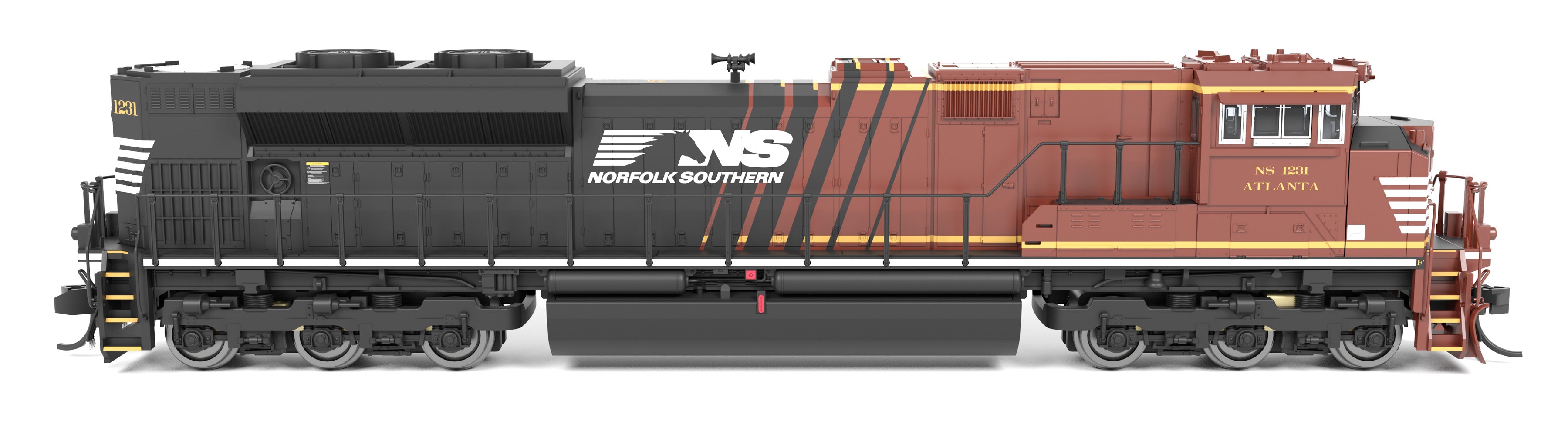 9987 EMD SD70ACe, NS 1231 "Atlanta", Office Car Special, Paragon4 Sound/DC/DCC, N
