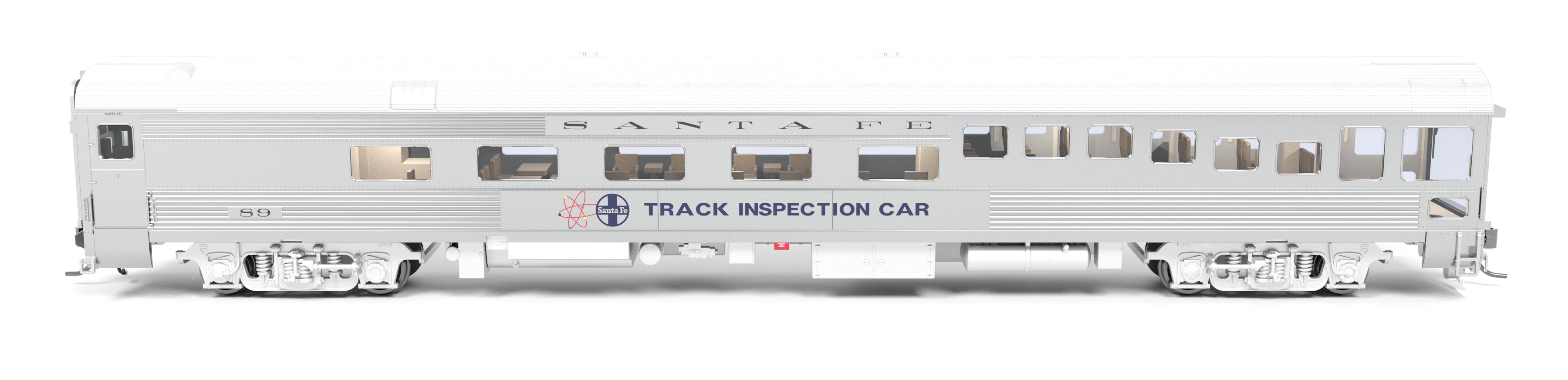 9991 ATSF Track Inspection Car, ATSF #89, 1982-1990 Appearance, HO