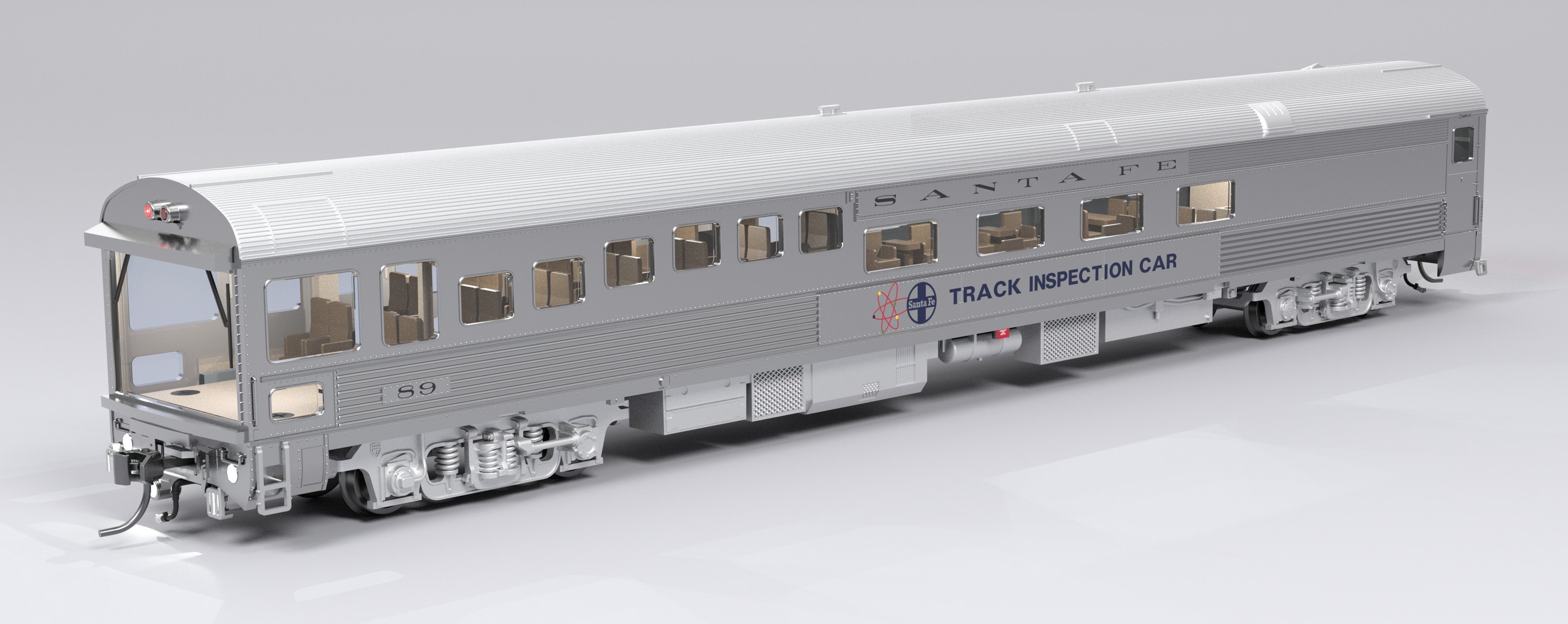 9991 ATSF Track Inspection Car, ATSF #89, 1982-1990 Appearance, HO
