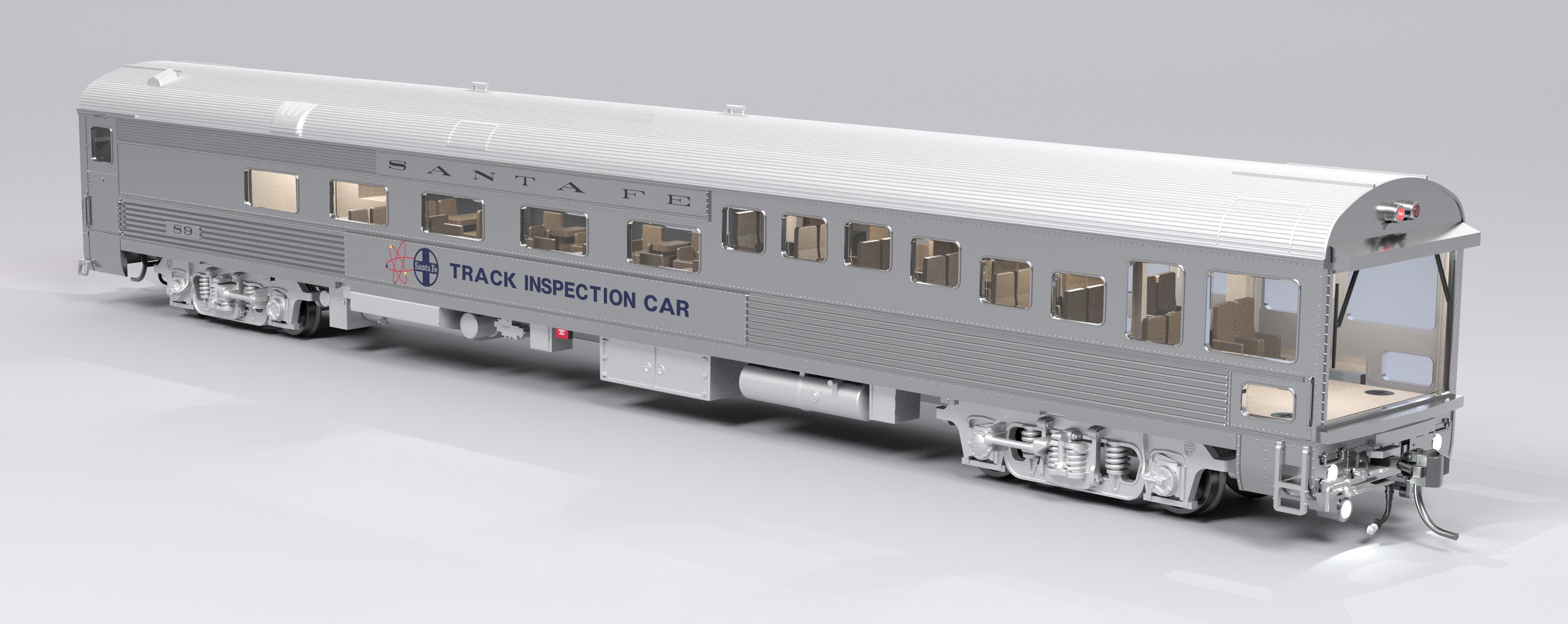 9991 ATSF Track Inspection Car, ATSF #89, 1982-1990 Appearance, HO