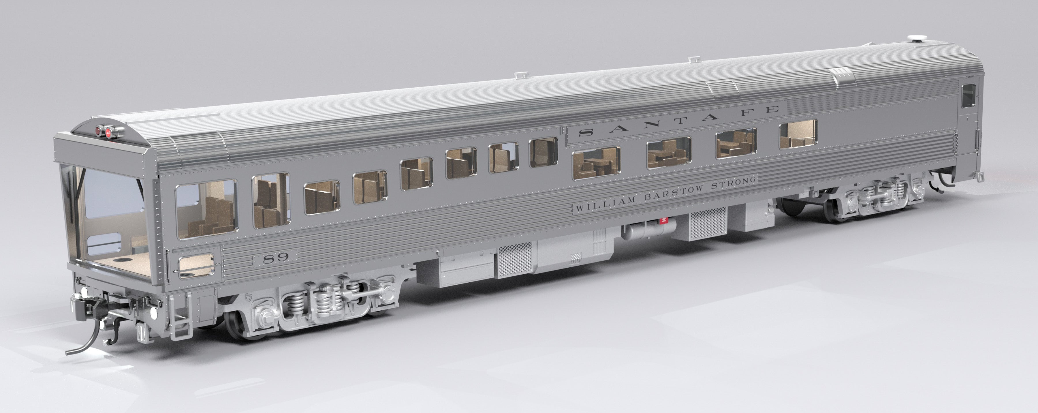 9992 ATSF Track Inspection Car, ATSF #89 "William Barstow Strong", 1990-1995 Appearance, HO