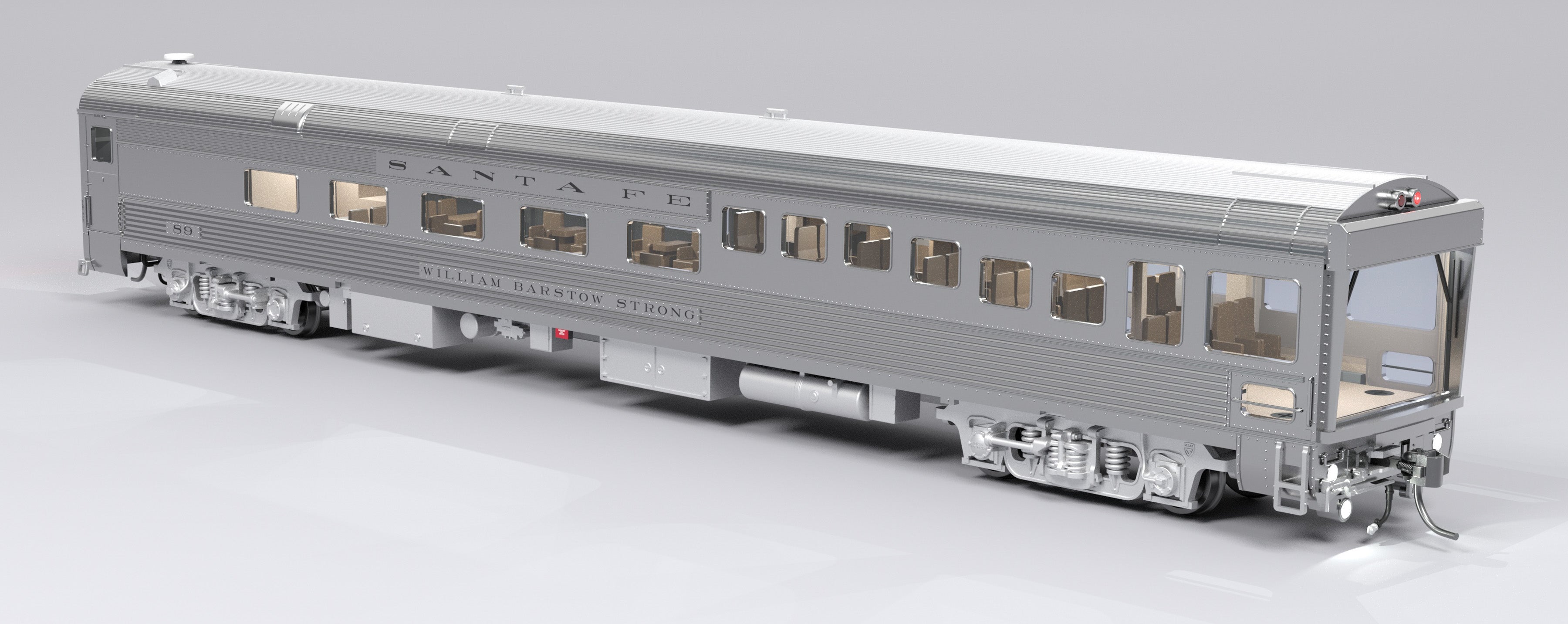9992 ATSF Track Inspection Car, ATSF #89 "William Barstow Strong", 1990-1995 Appearance, HO