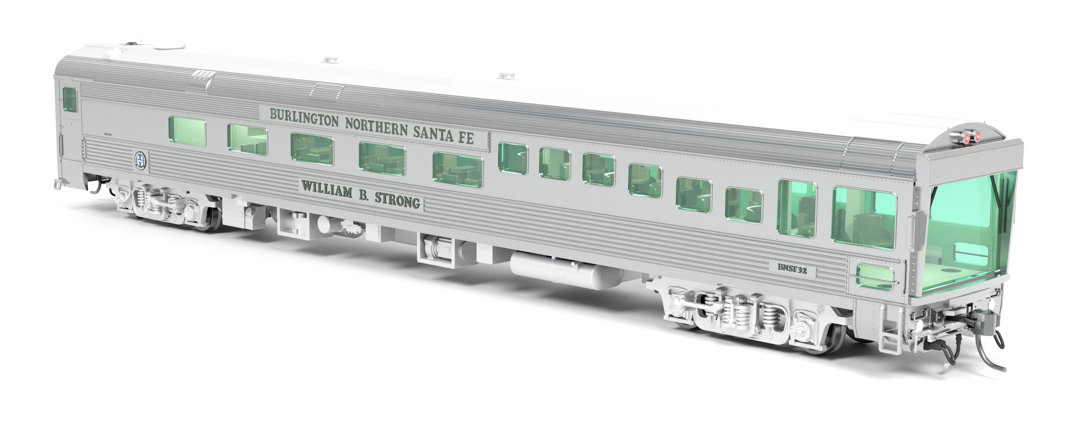 9993 BNSF Track Inspection Car, BNSF #32 "William B. Strong", 1996-2008 Appearance, HO