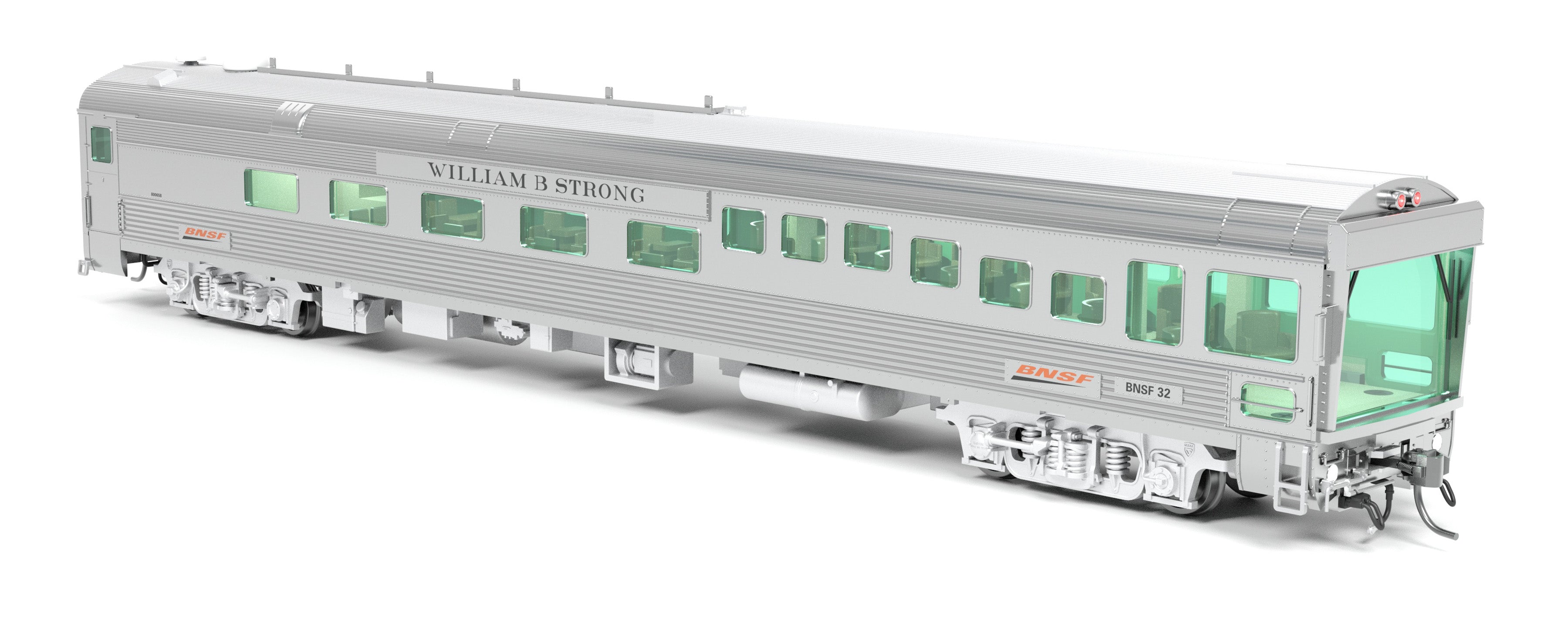 9995 BNSF Track Inspection Car, BNSF #32 "William B. Strong", 2013-2018 Appearance, HO