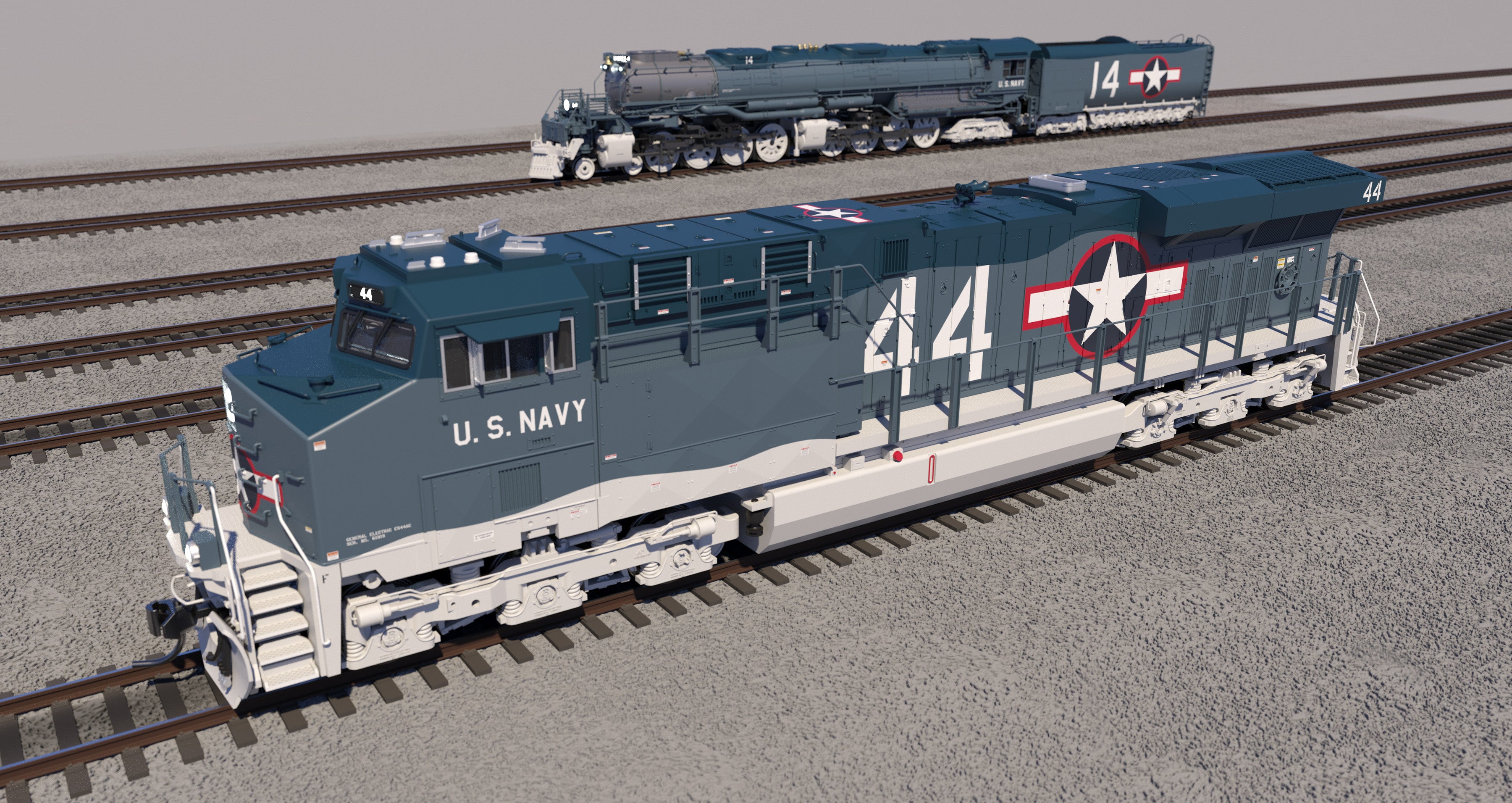 9875 GE ES44AC, US Navy #44, Fantasy Paint Scheme, No-Sound / DCC-Ready, HO