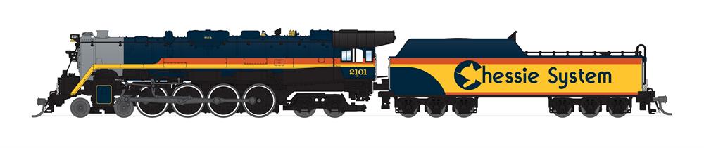 8244 Reading T1 4-8-4, Chessie Steam Special #2101, No-Sound / DCC-Ready, N