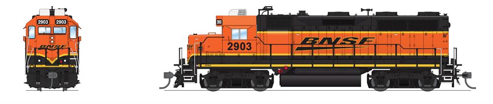 8221 EMD GP35, BNSF 2903, Swoosh Scheme, No-Sound / DCC-Ready, HO (GP39-E)