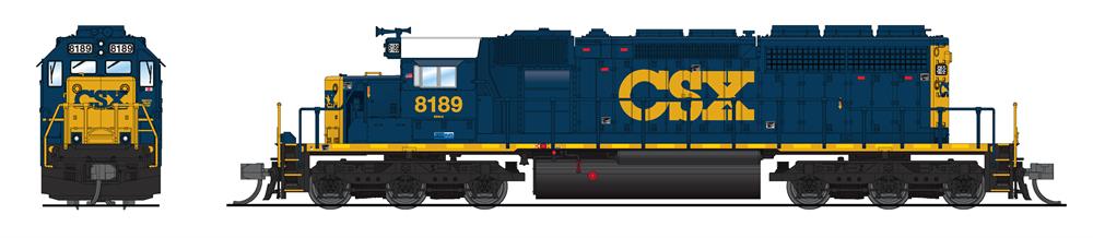 7959 EMD SD40-2, CSX 8189, YN3, Paragon4 Sound/DC/DCC, N