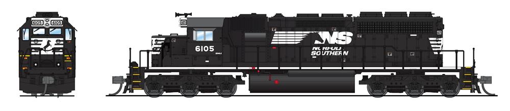 7965 EMD SD40-2, NS 6105, Horsehead Scheme, Paragon4 Sound/DC/DCC, N