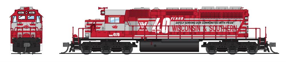 9960 EMD SD40-2, WSOR 4170, 40th Anniversary Engine, No-Sound / DCC-Ready, N