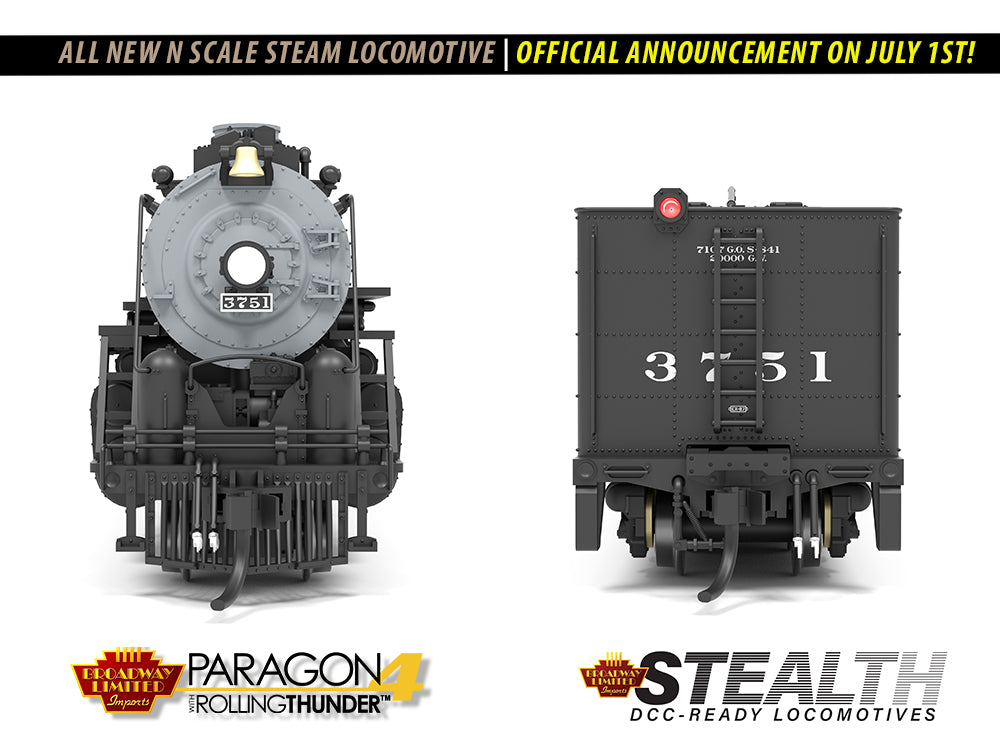 NEW PRODUCT ANNOUNCEMENT: N Scale AT&SF 3751 Northern & N Scale EMD F3/F7