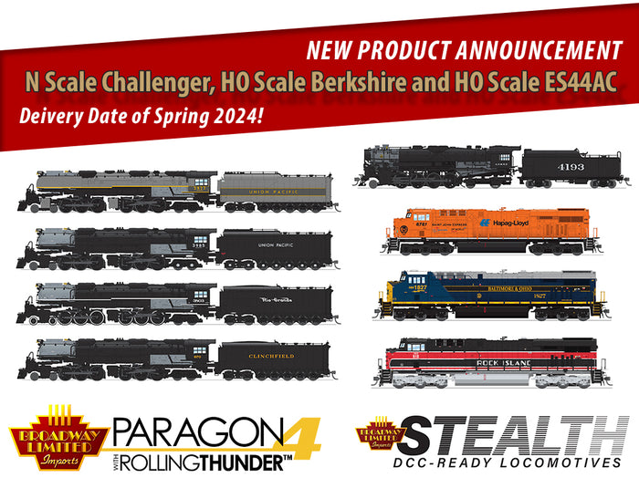 NEW PRODUCT ANNOUNCEMENT: N Scale Late Challengers, HO Scale AT&SF Ber