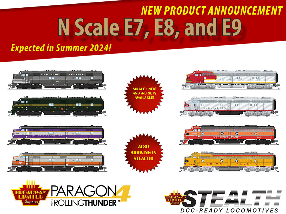 NEW PRODUCT ANNOUNCEMENT: N Scale E7 and N Scale E8/E9