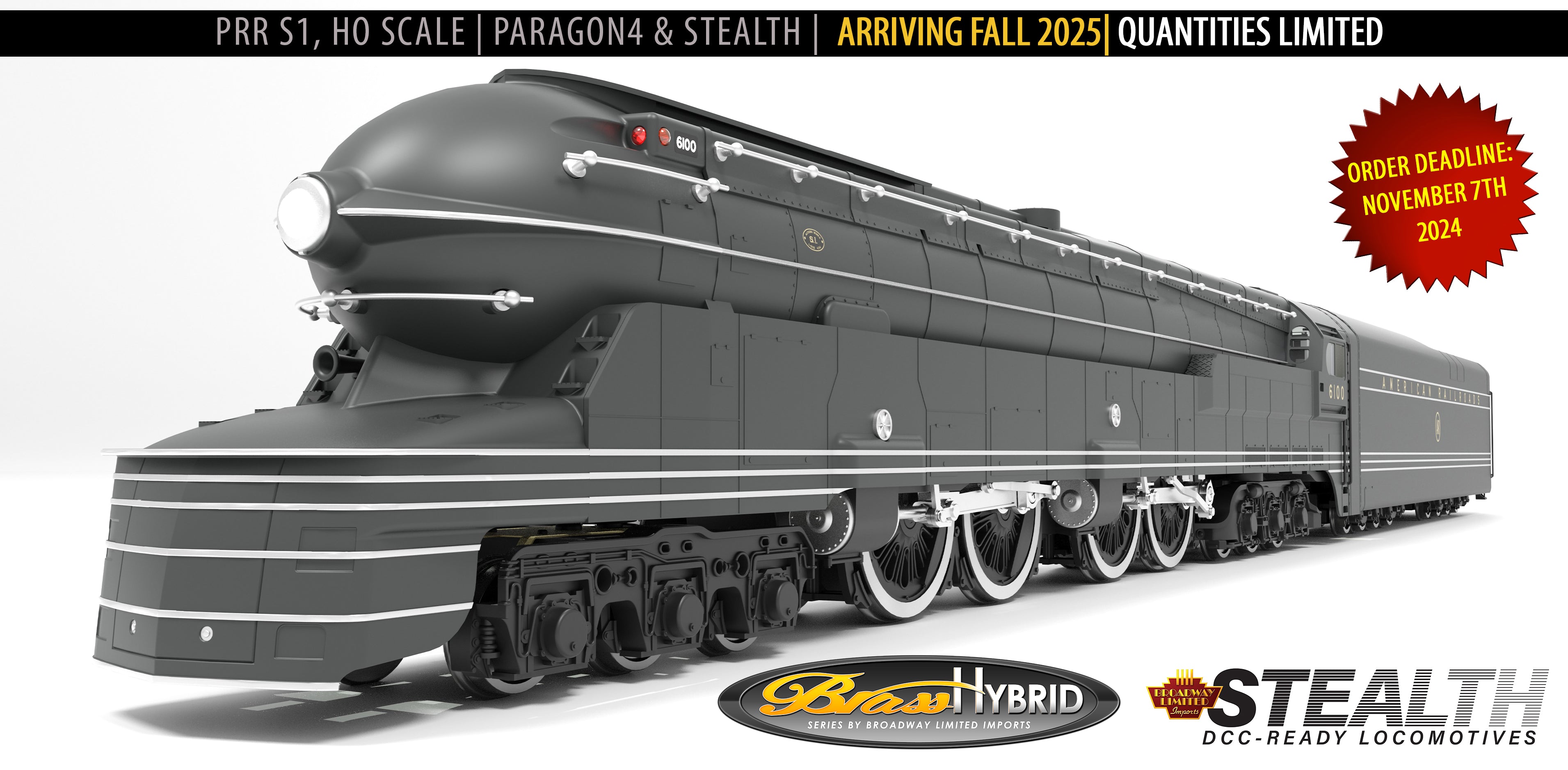 NEW PRODUCT ANNOUNCEMENT: The Brass-Hybrid PRR S1, HO Scale