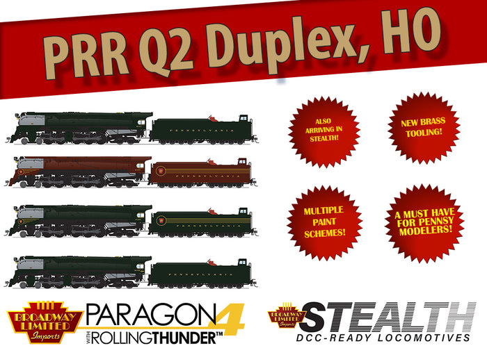 ORDER DEADLINE APPROACHING: HO Scale PRR Q2 Duplex