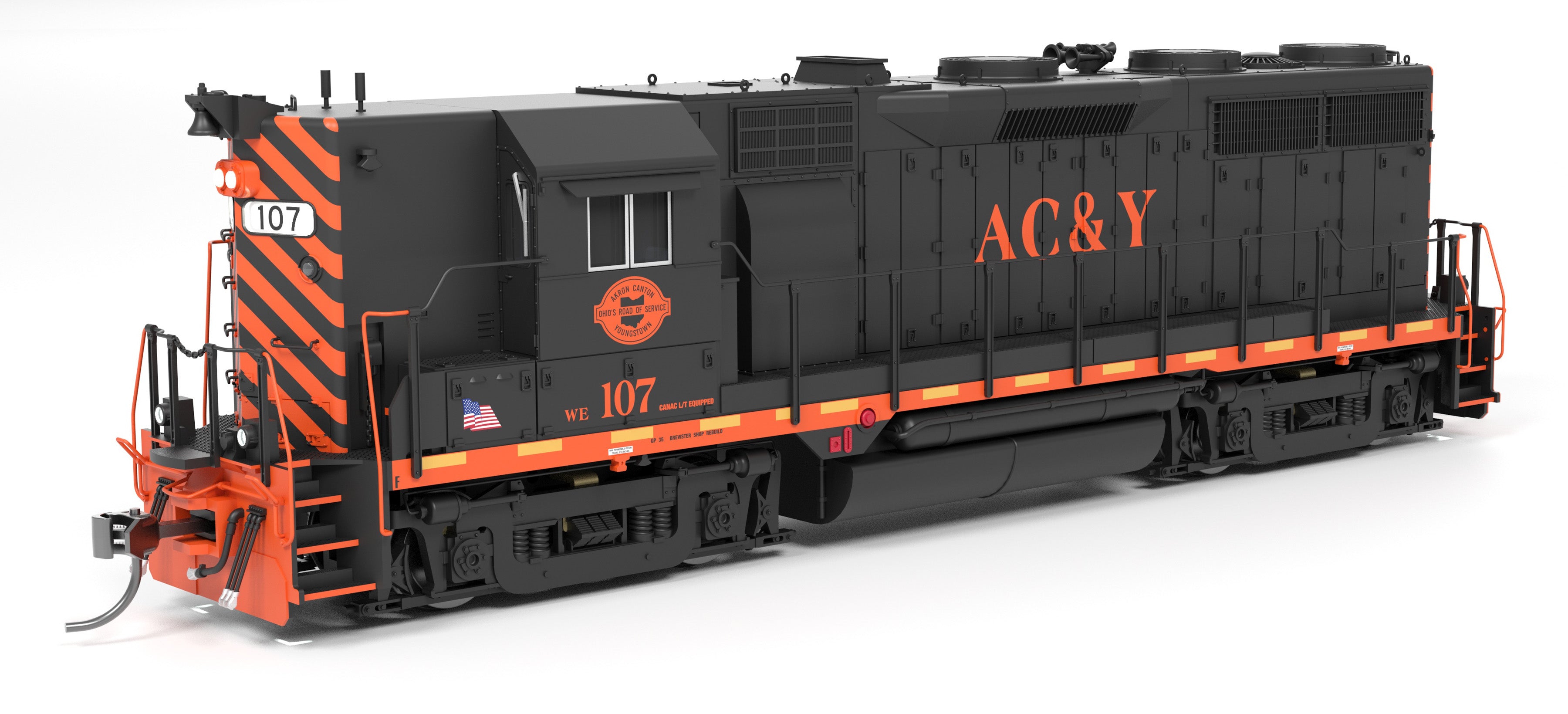 10039 EMD GP35, AC&Y High Hood #107, No-Sound / DCC-Ready, HO (Hobby Express Exclusive)