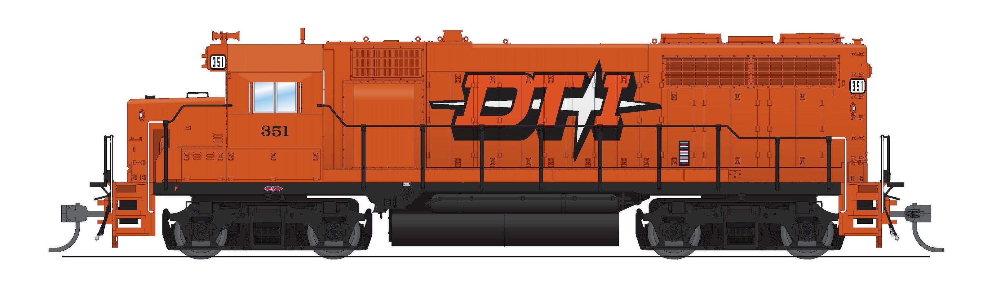 10031 EMD GP35, DT&I 351, Star Scheme, Paragon4 Sound/DC/DCC, HO (Smokebox Graphics Exclusive)