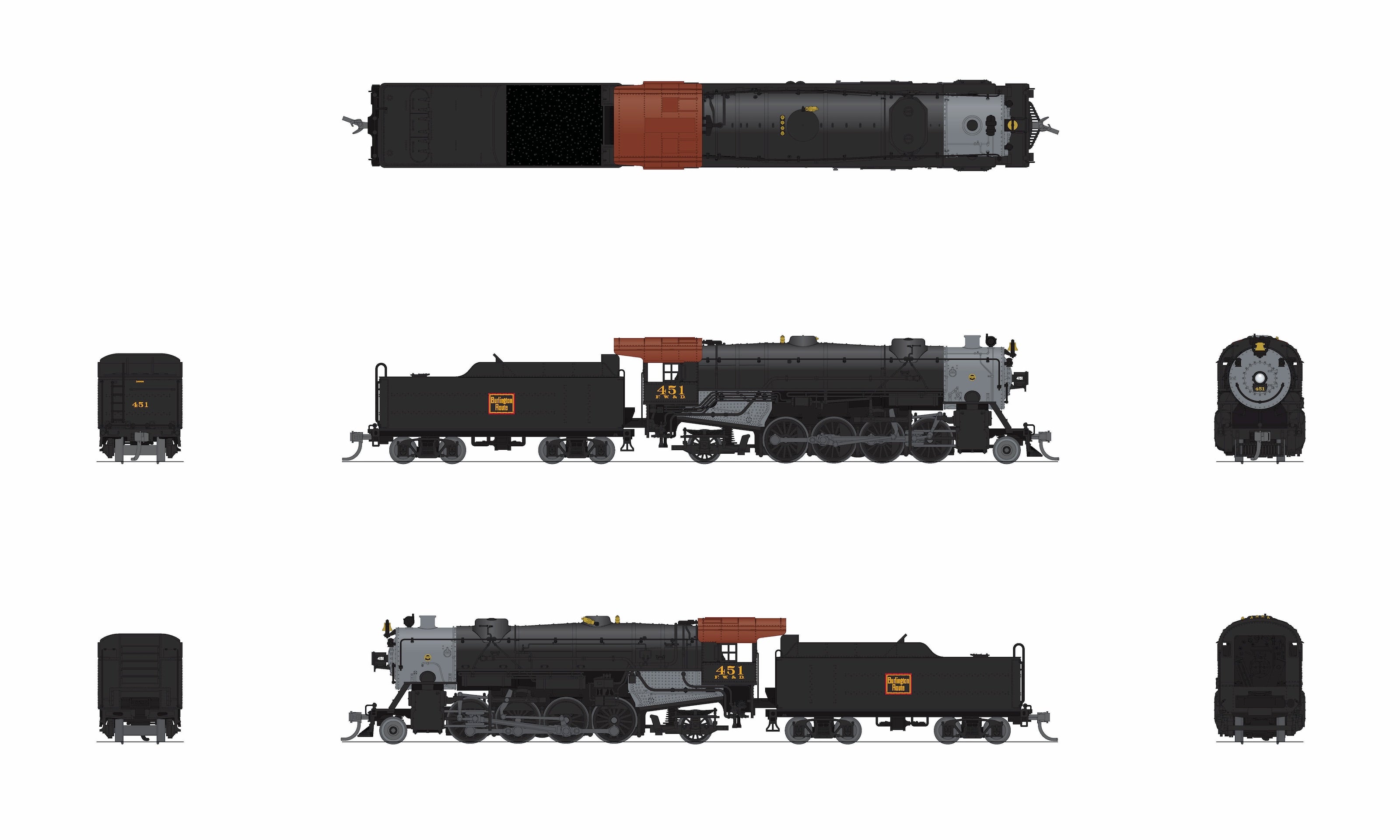 10050 USRA Heavy Mikado, CBQ (FWD) 451, Paragon4 Sound/DC/DCC, N