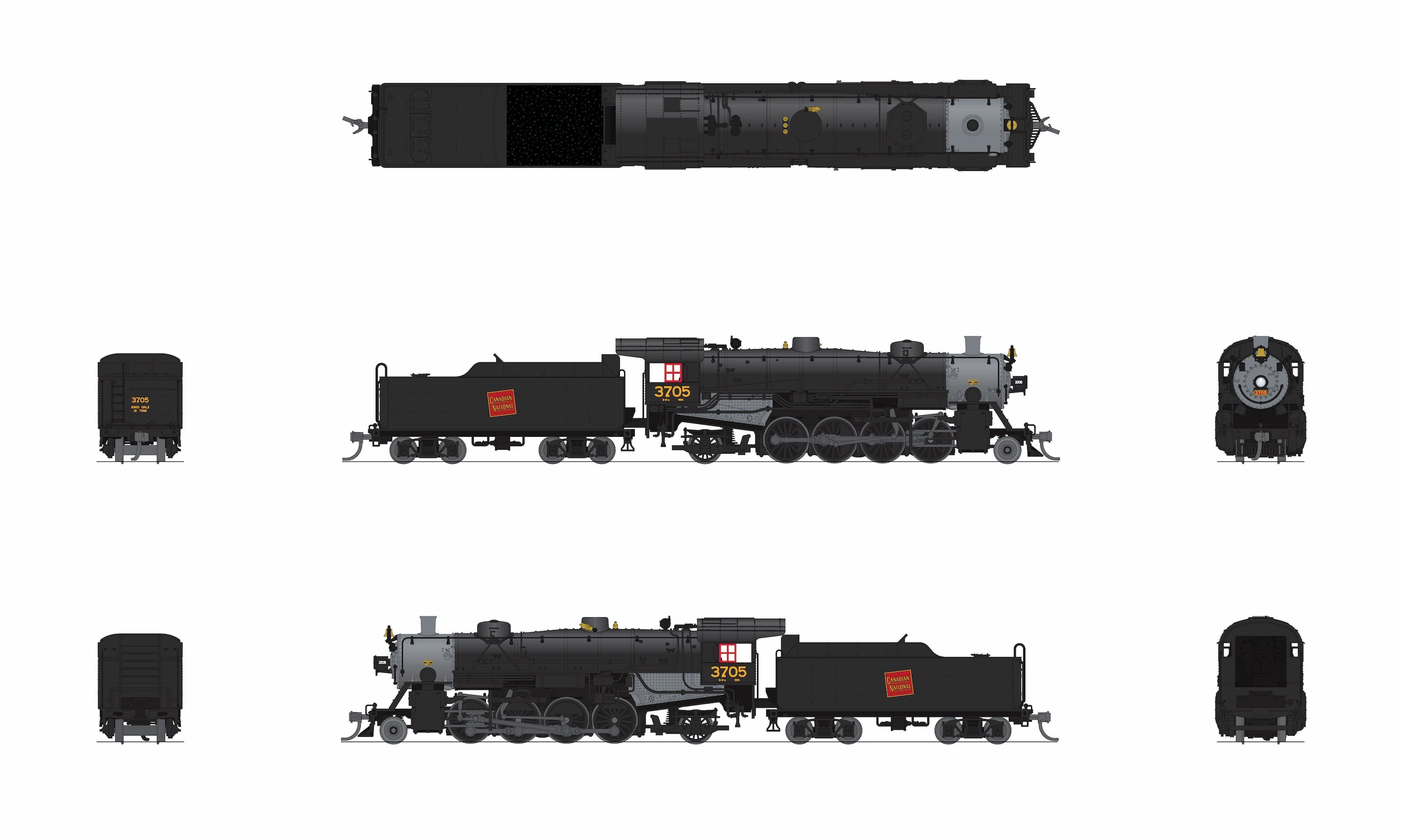 10072 USRA Light Mikado, CN 3705, No-Sound / DCC-Ready, N