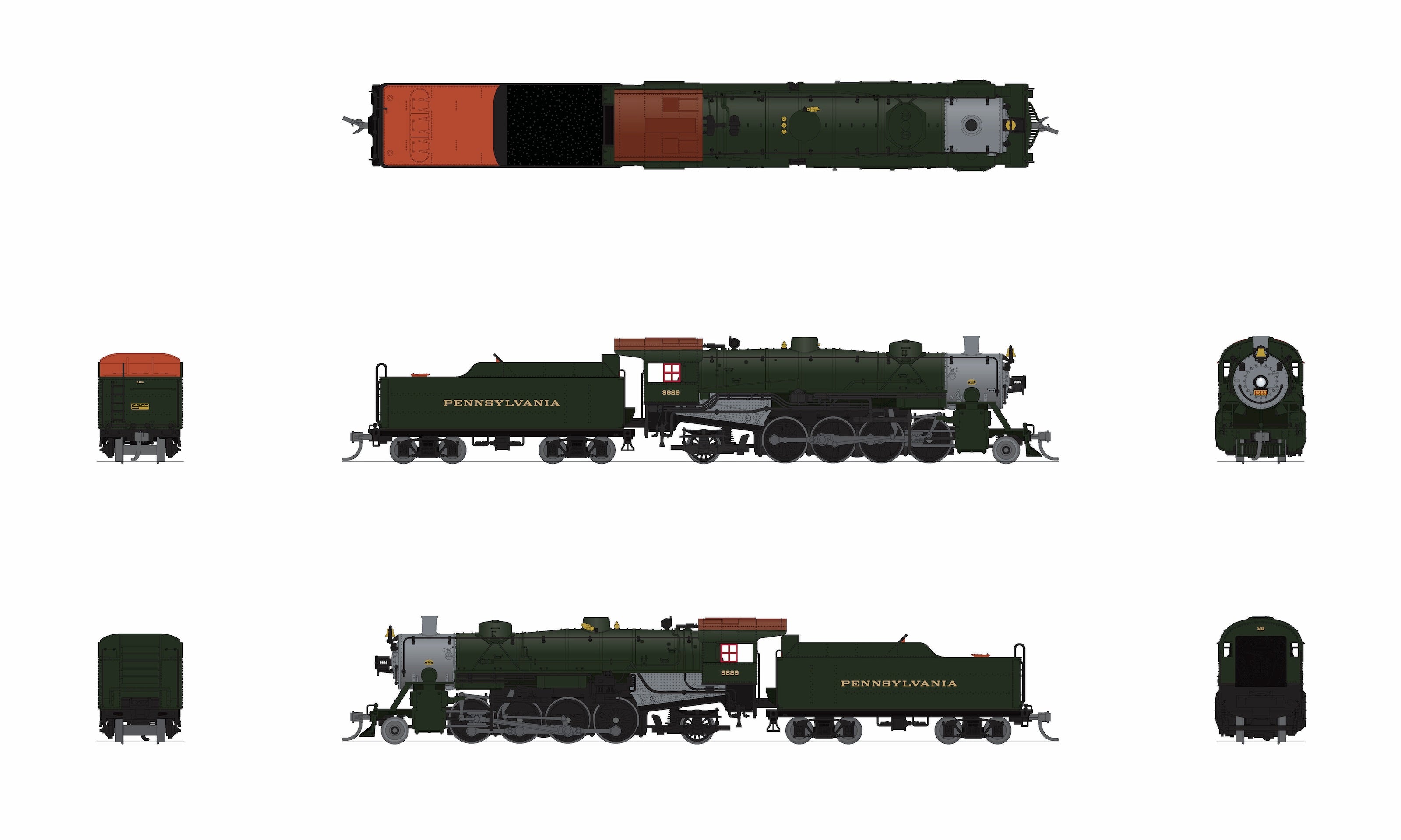 10085 USRA Light Mikado, PRR 9631, Paragon4 Sound/DC/DCC, N