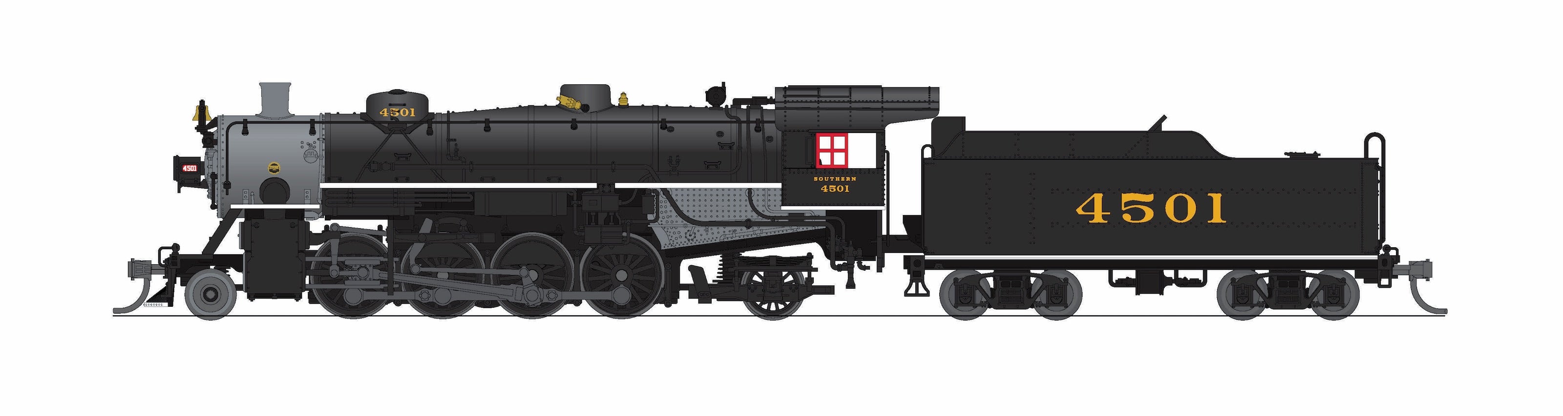 10089 USRA Light Mikado, SOU 4501, Black Boiler, No-Sound / DCC-Ready, N