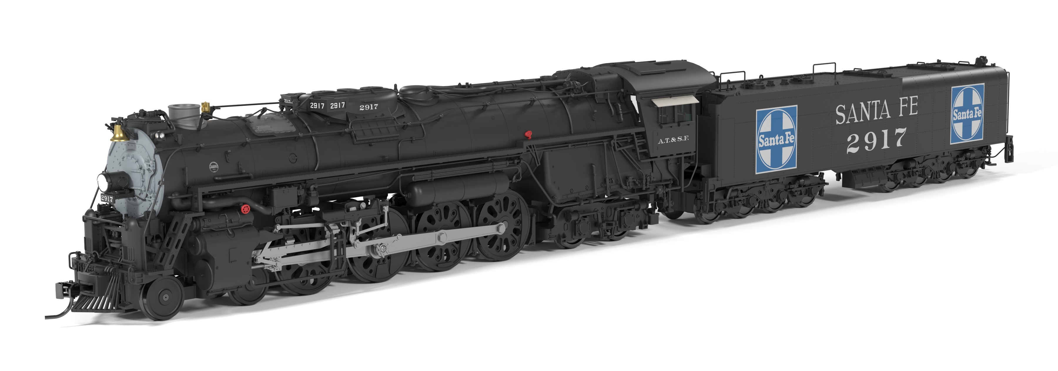 10116 ATSF Class 2900 4-8-4, #2917, Large ATSF Heralds Fantasy Paint,