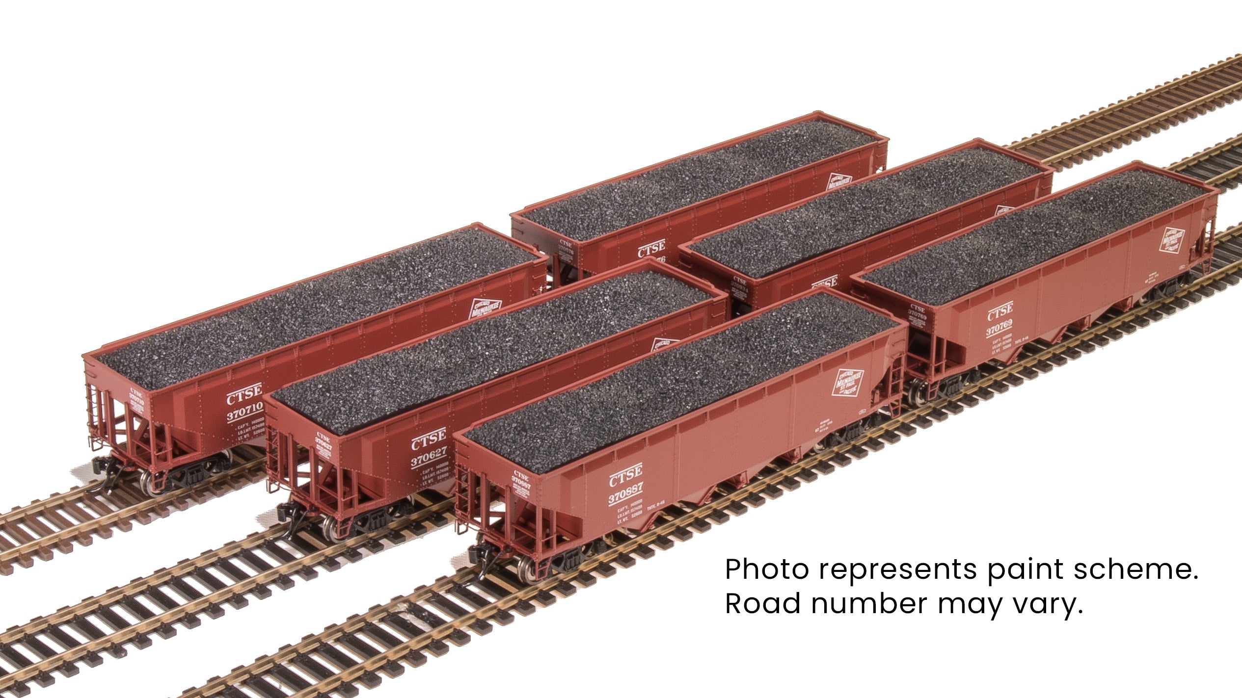 REFURBISHED R10137 ARA 70-ton 4-Bay Hopper, MILW, Oxide Red w/ White, 6-pack B, HO