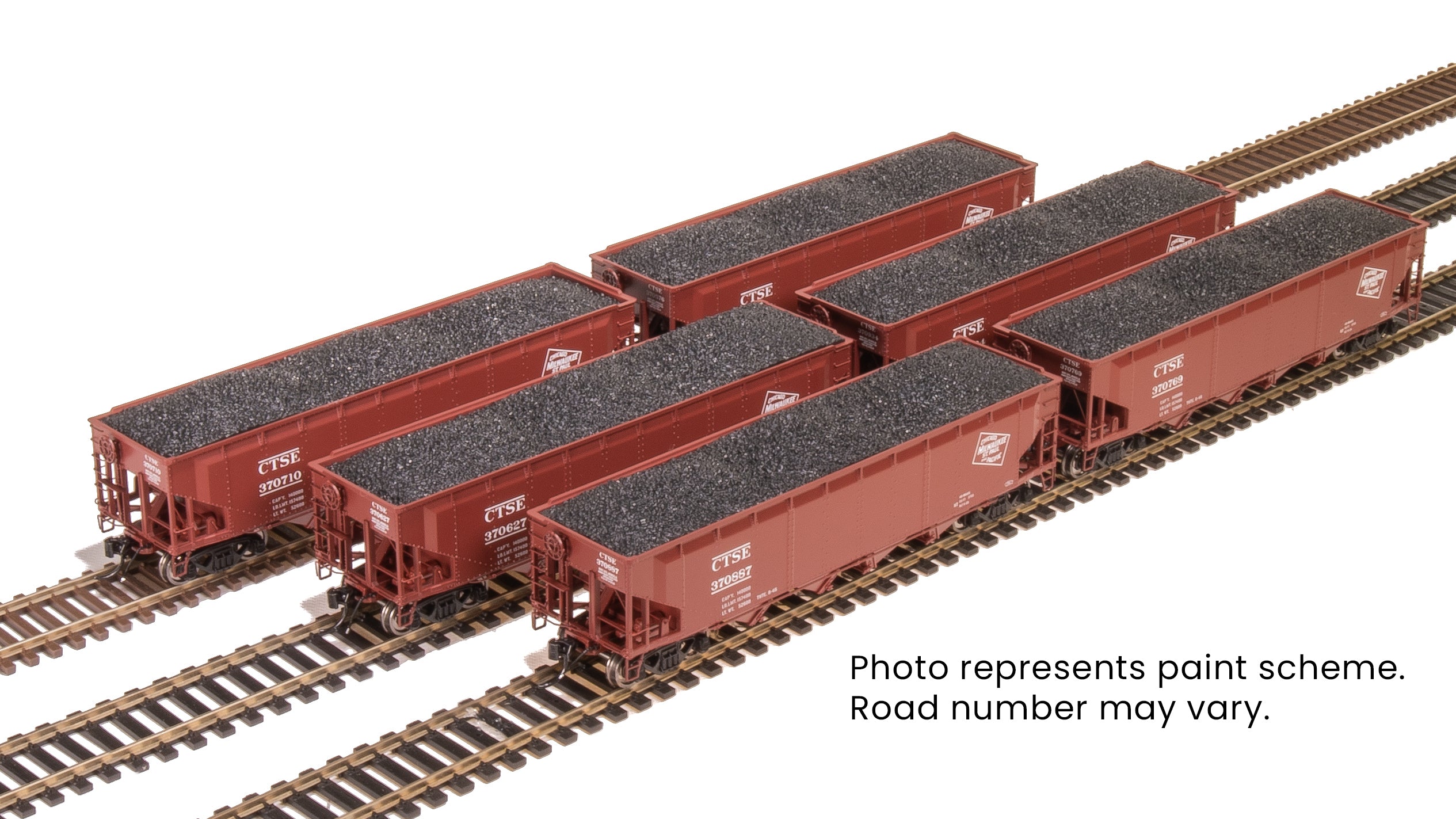 REFURBISHED R10137 ARA 70-ton 4-Bay Hopper, MILW, Oxide Red w/ White, 6-pack B, HO