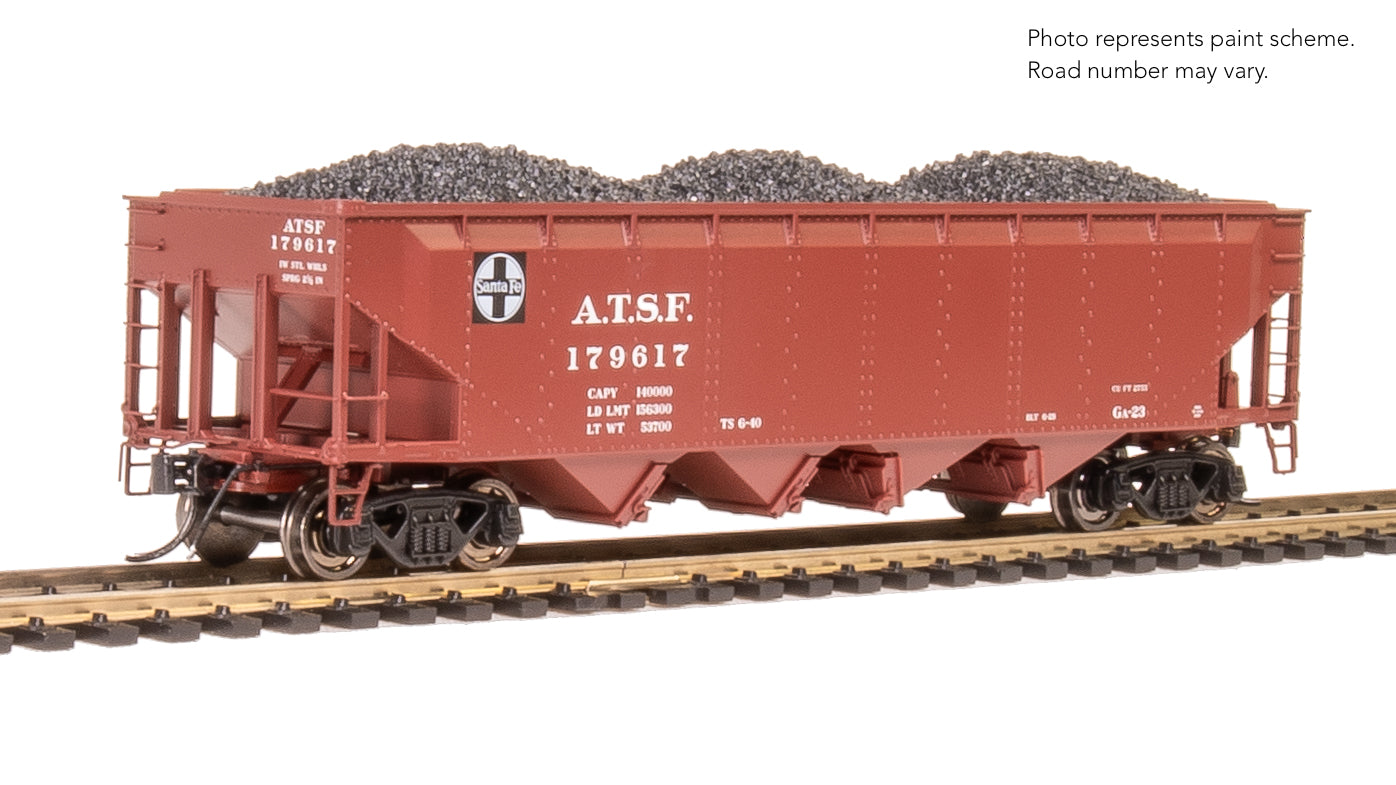 10139 ARA 70-ton 4-Bay Hopper, ATSF, Oxide Red w/ White, 6-pack B, HO