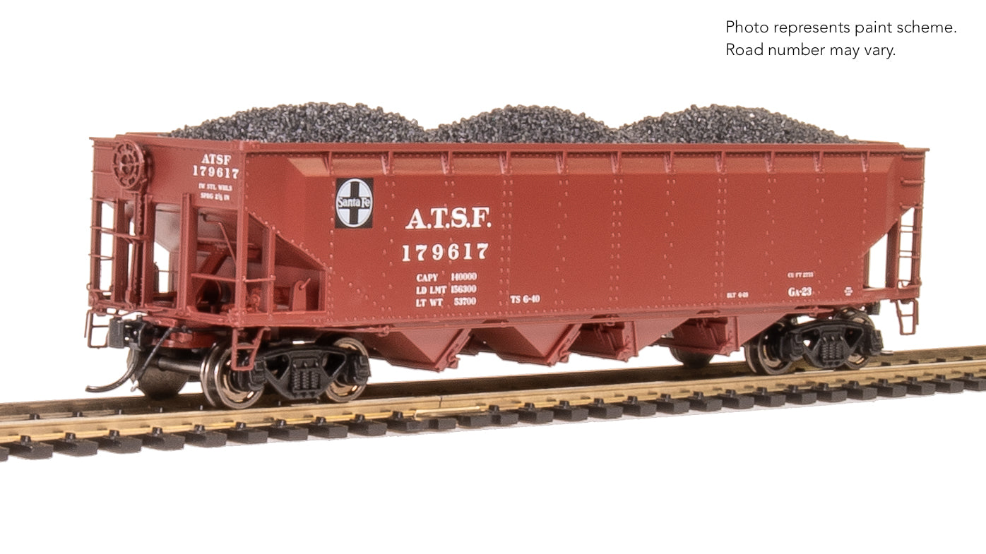 10139 ARA 70-ton 4-Bay Hopper, ATSF, Oxide Red w/ White, 6-pack B, HO