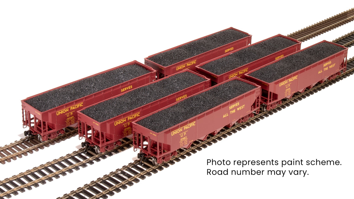 10140 ARA 70-ton 4-Bay Hopper, UP, "Streamliners / Serves All The West", 6-pack A, HO