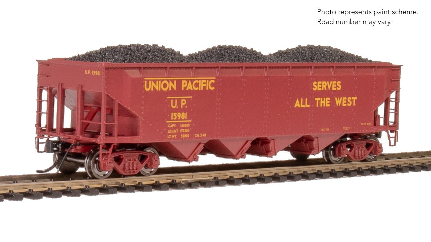 10141 ARA 70-ton 4-Bay Hopper, UP, "Streamliners / Serves All The West", 6-pack B, HO