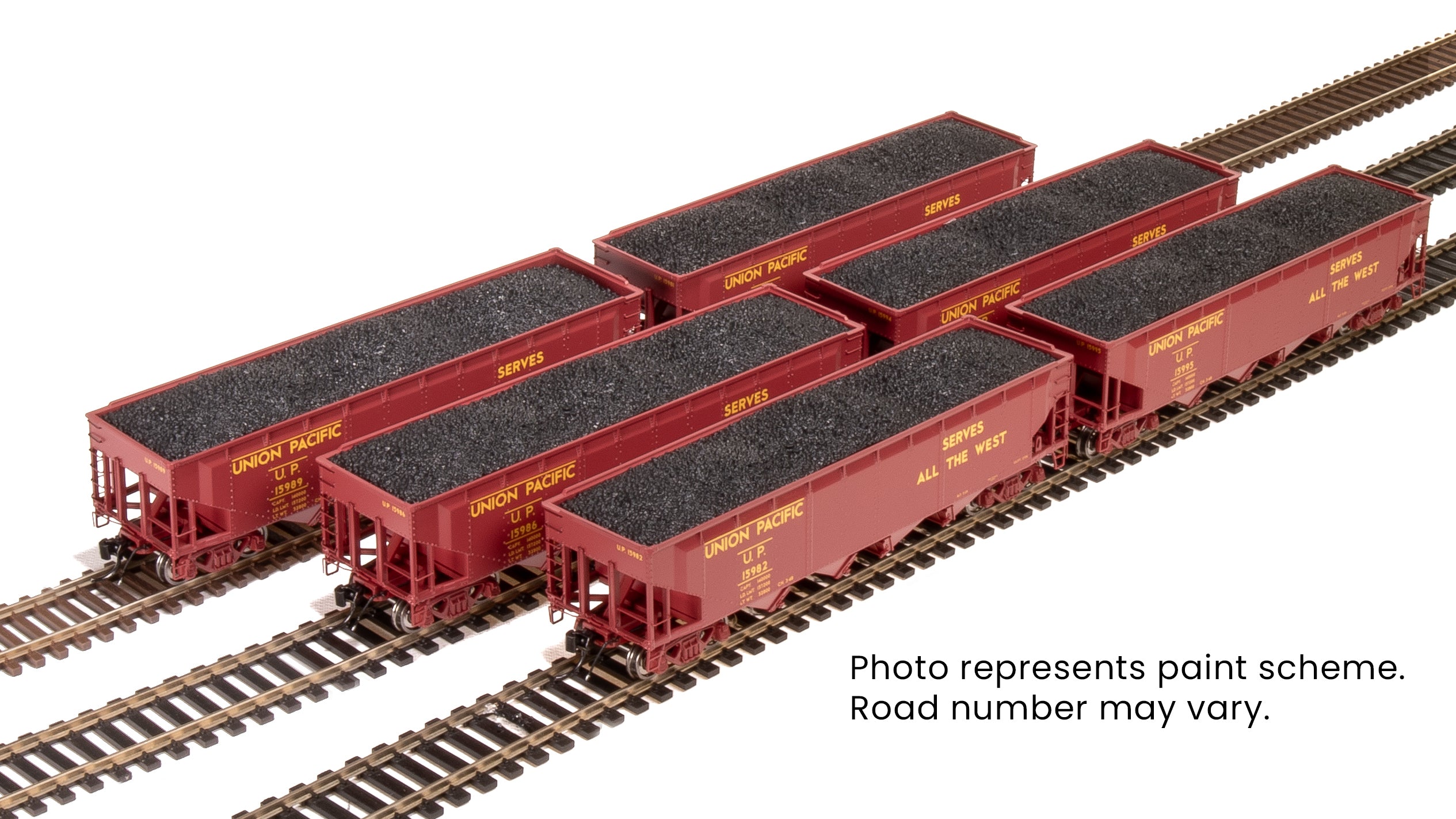 10141 ARA 70-ton 4-Bay Hopper, UP, "Streamliners / Serves All The West", 6-pack B, HO
