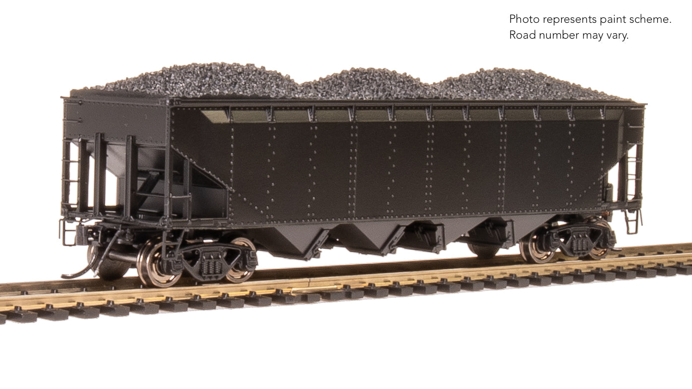 REFURBISHED R10143 ARA 70-ton 4-Bay Hopper, Unlettered, Painted Black, HO