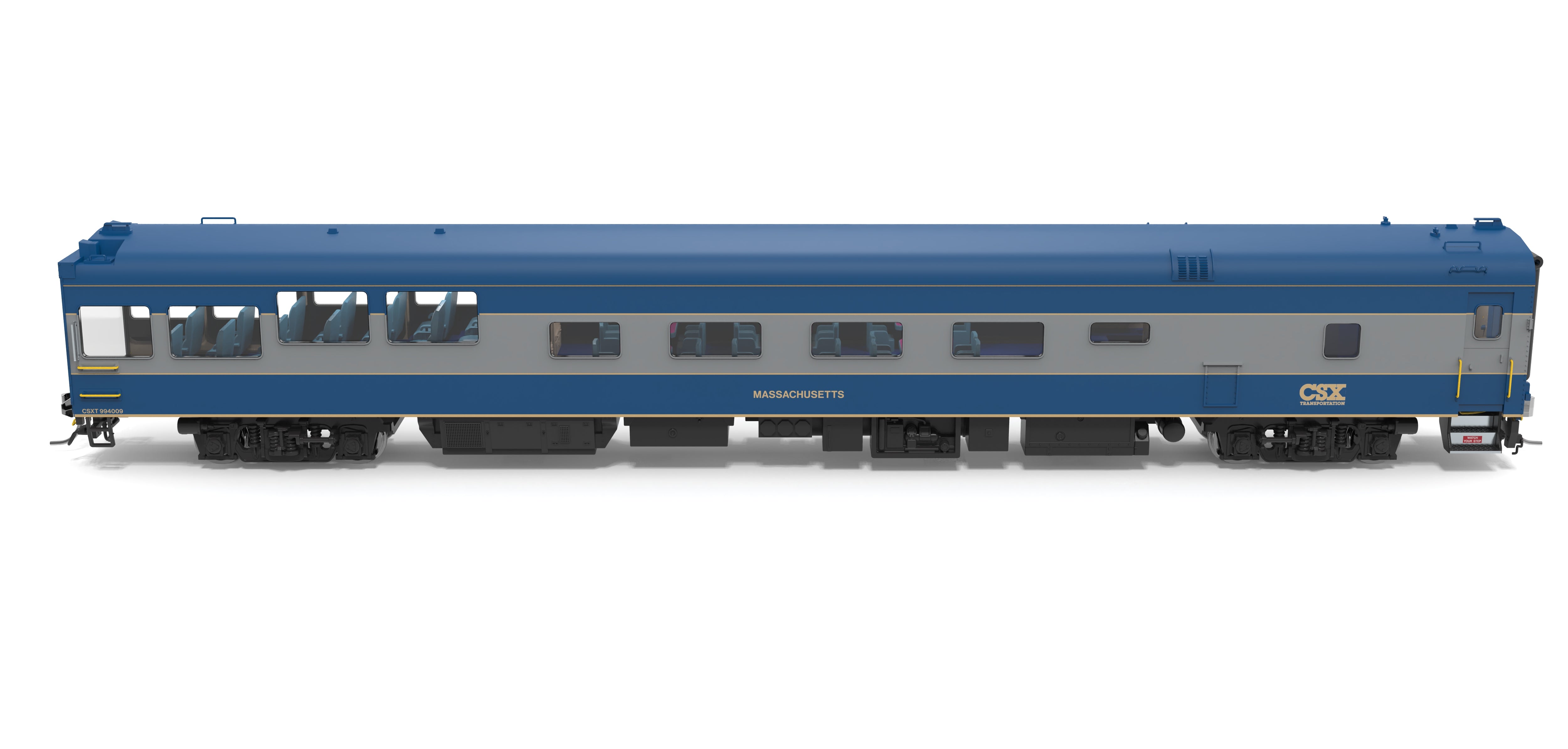 10173 CSX Track Inspection Car, #994009, "Massachusetts", 1999-2006 Appearance, HO