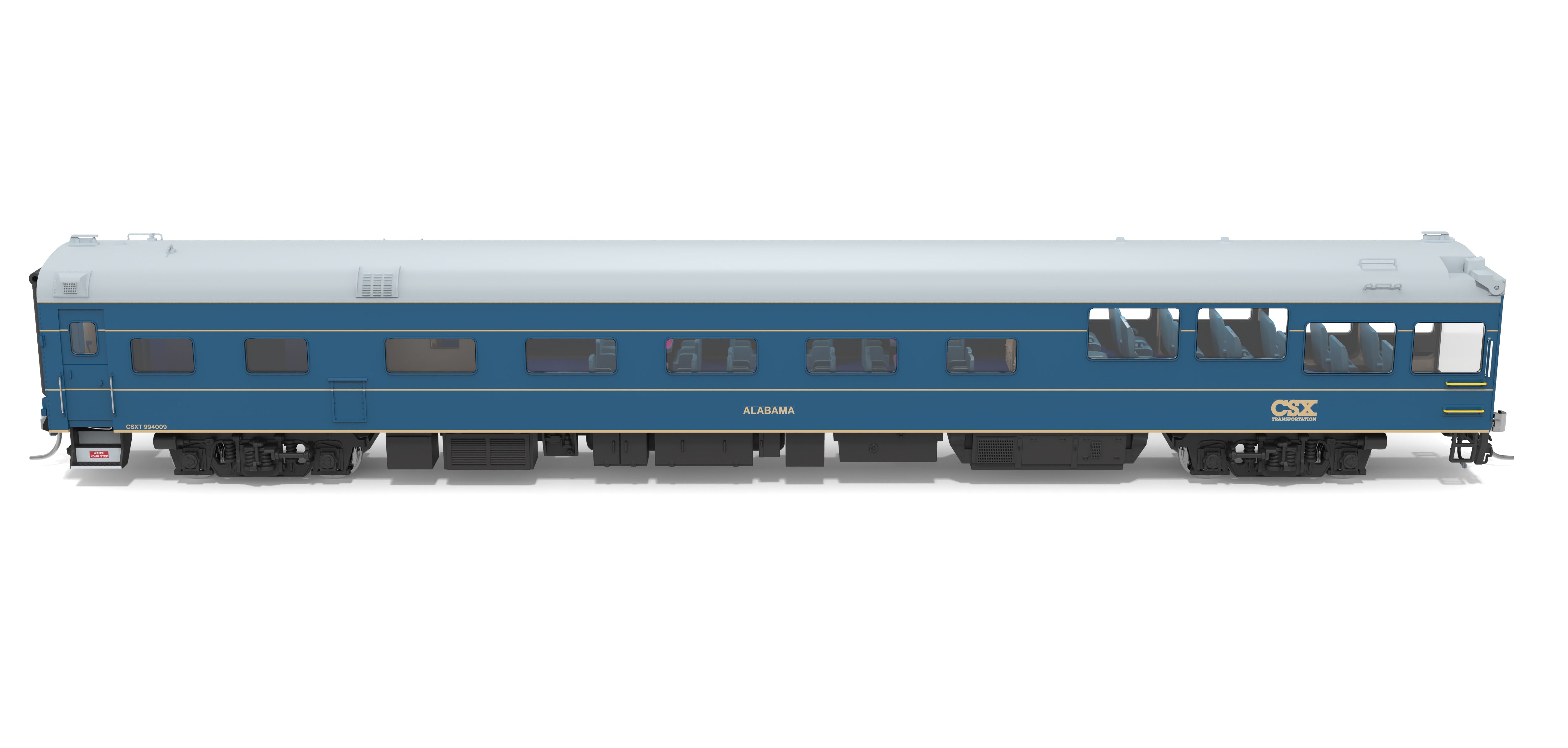 10174 CSX Track Inspection Car, #994009, "Alabama", 2006-2010 Appearance, HO