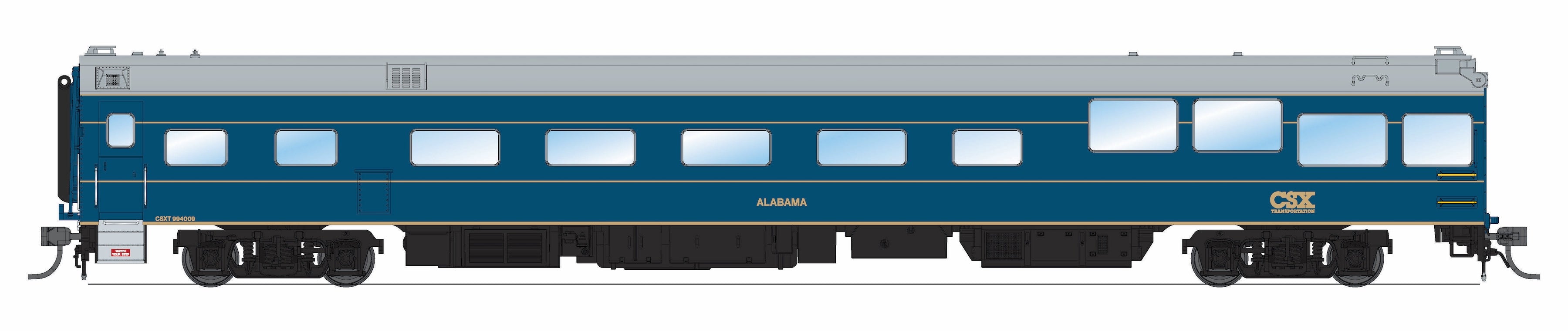 10174 CSX Track Inspection Car, #994009, "Alabama", 2006-2010 Appearance, HO