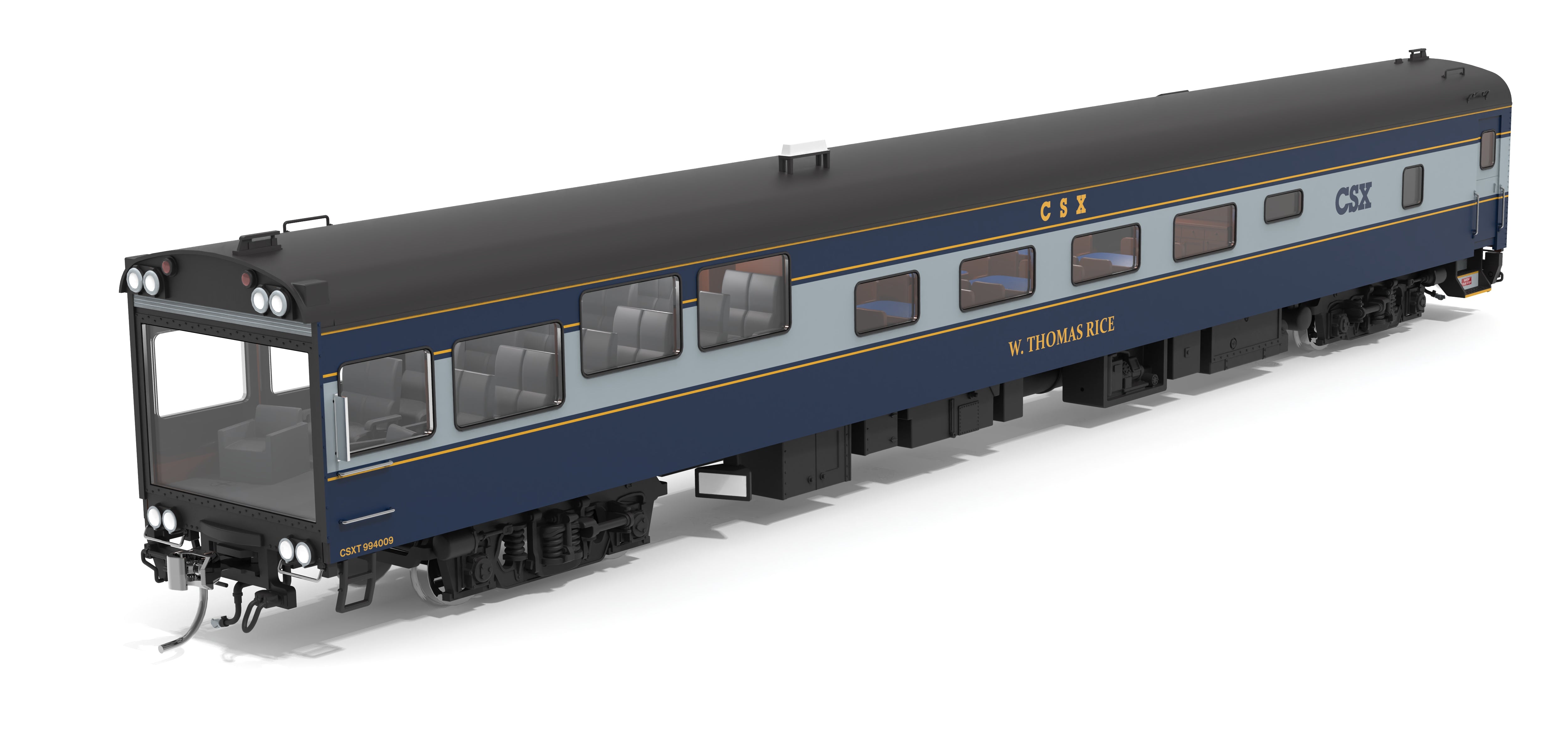 10176 CSX Track Inspection Car, #994009, "W. Thomas Rice", 2021-Present Day Appearance, HO