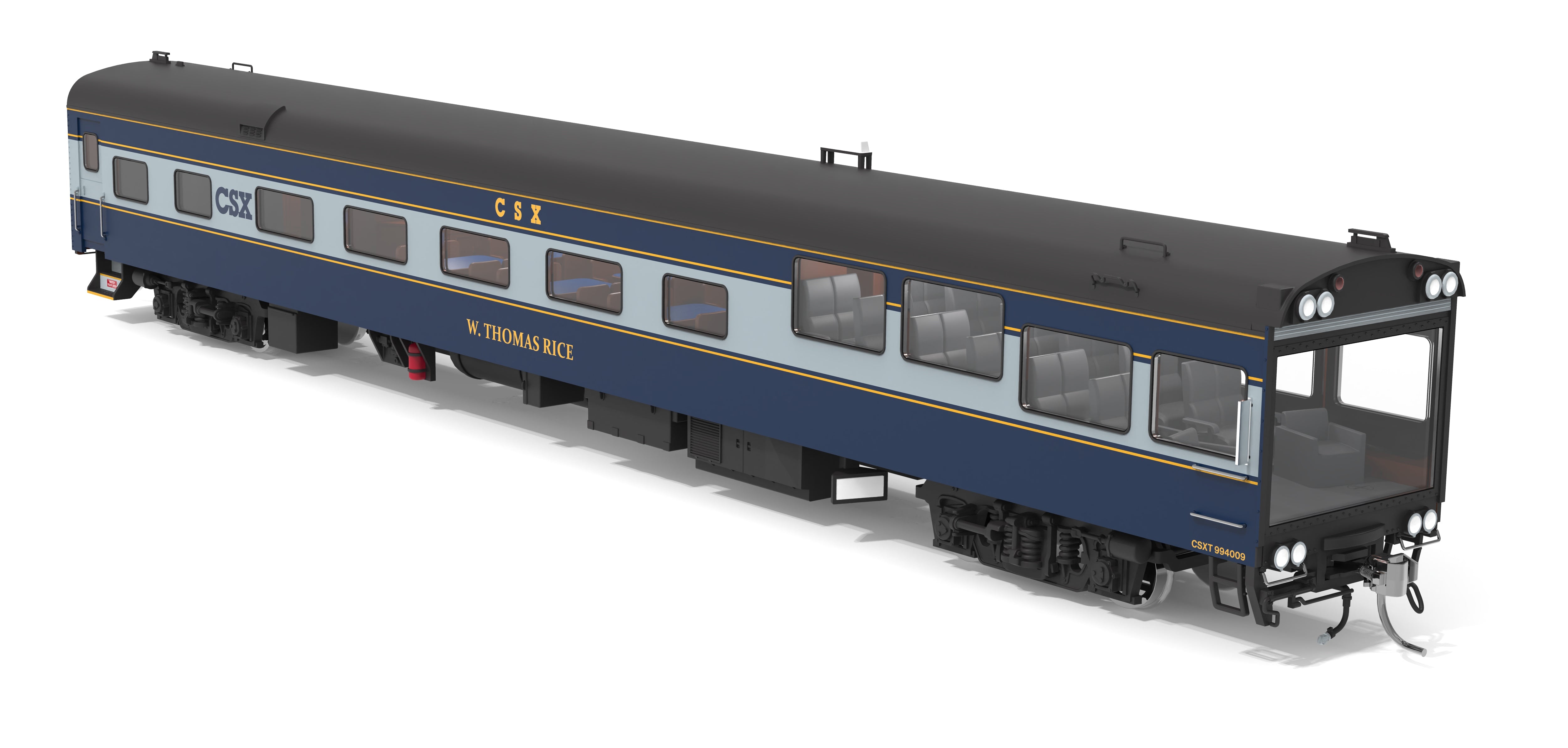 10176 CSX Track Inspection Car, #994009, "W. Thomas Rice", 2021-Present Day Appearance, HO