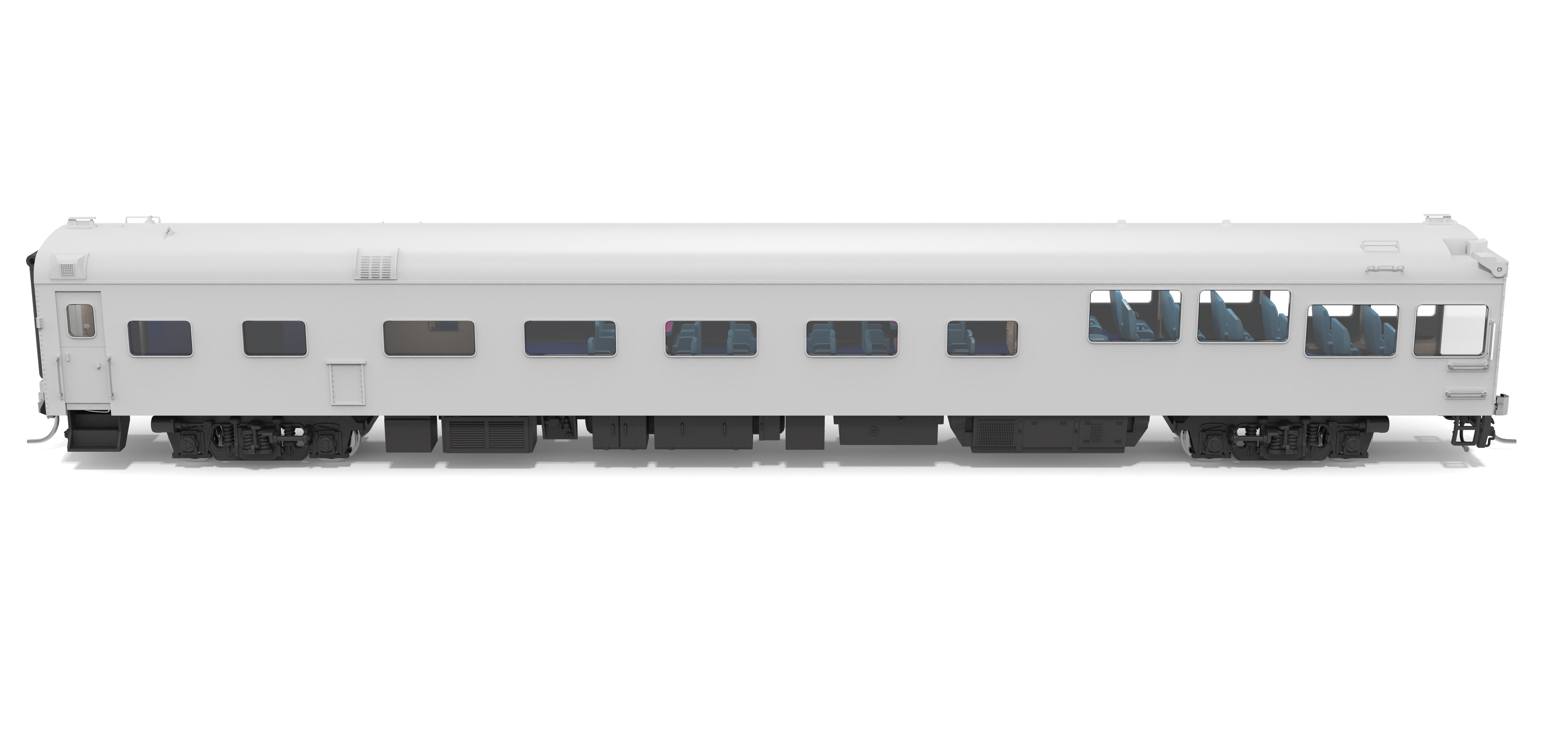 10177 Conrail-Type Track Inspection Car, Unlettered / Primer Gray, HO