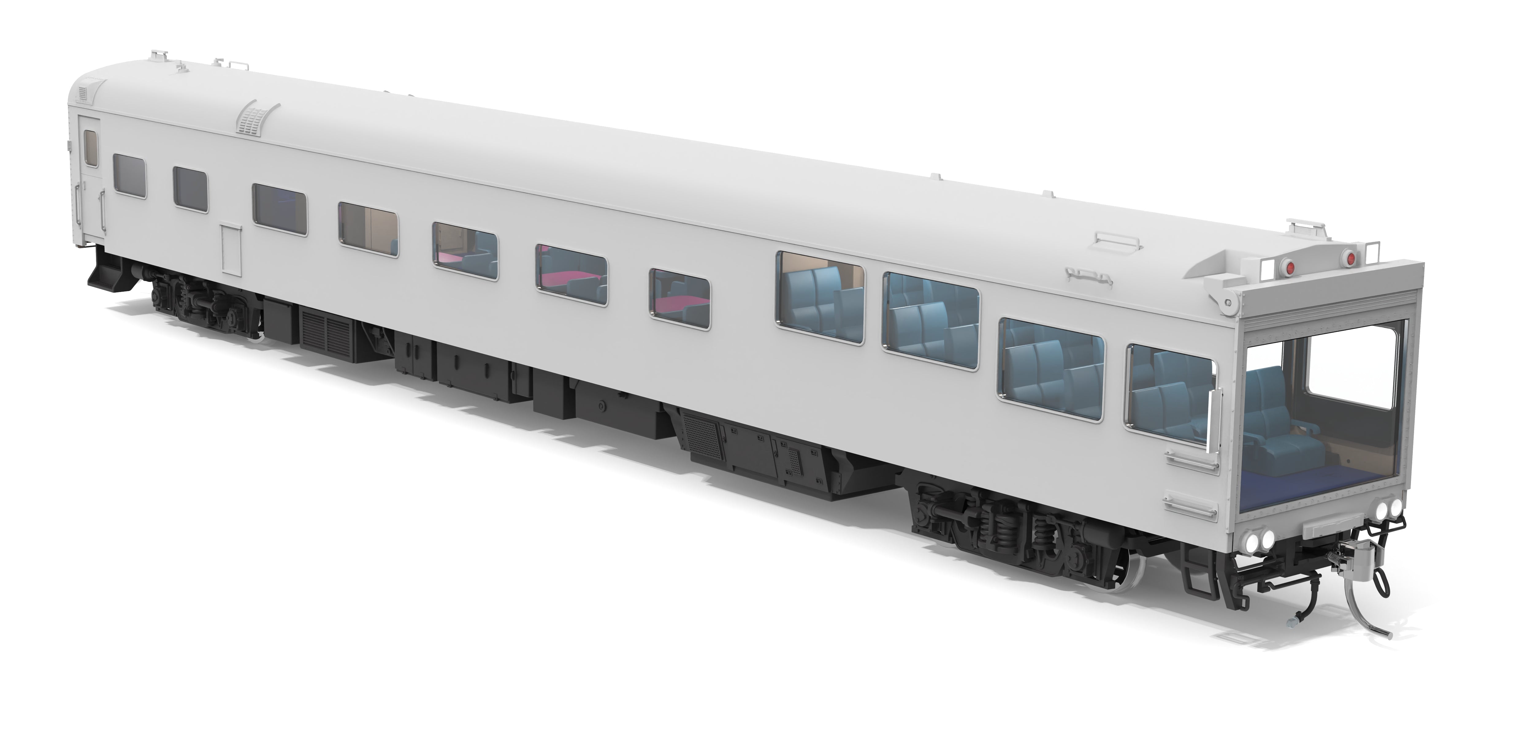 10177 Conrail-Type Track Inspection Car, Unlettered / Primer Gray, HO
