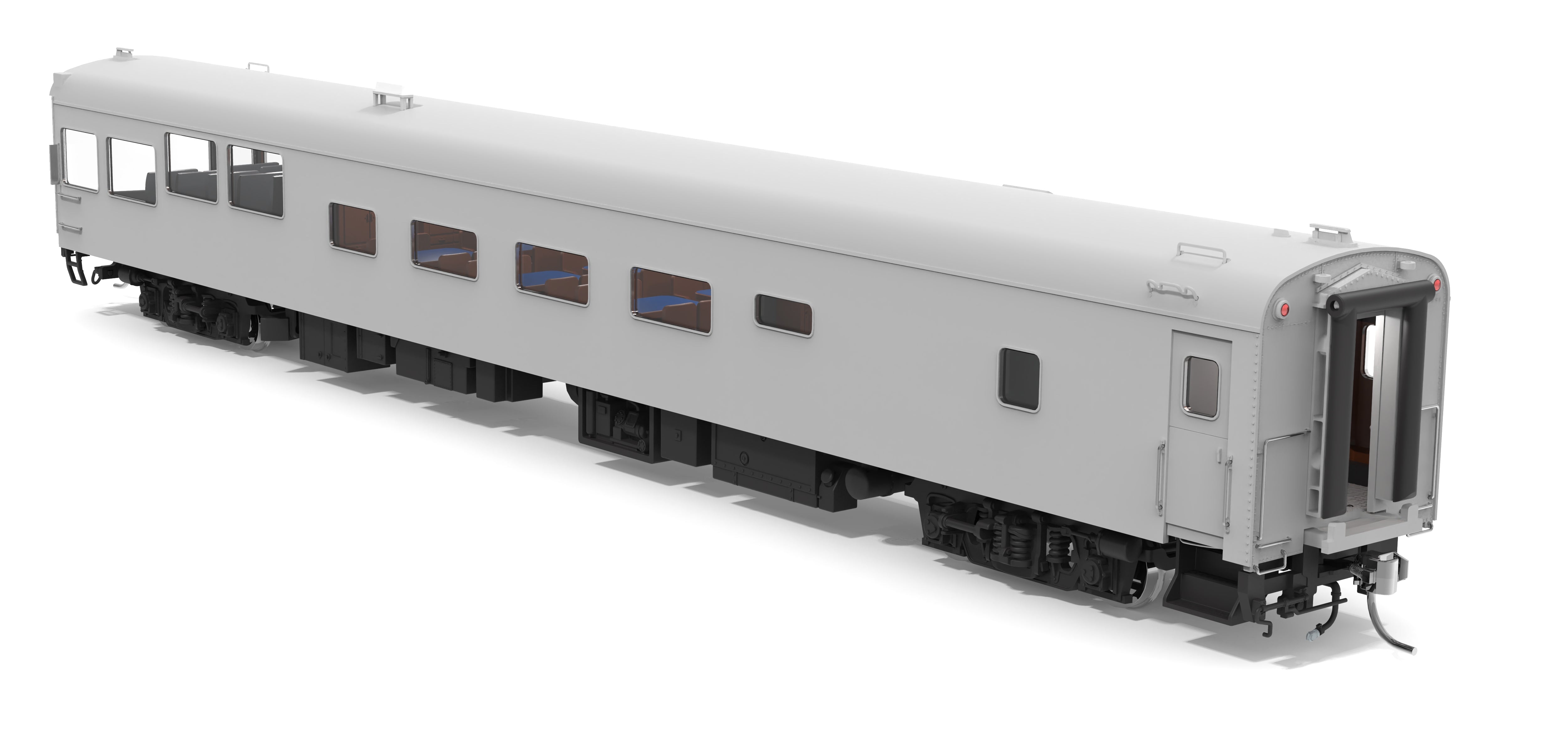 10178 CSX-Type Track Inspection Car, Unlettered / Primer Gray, HO