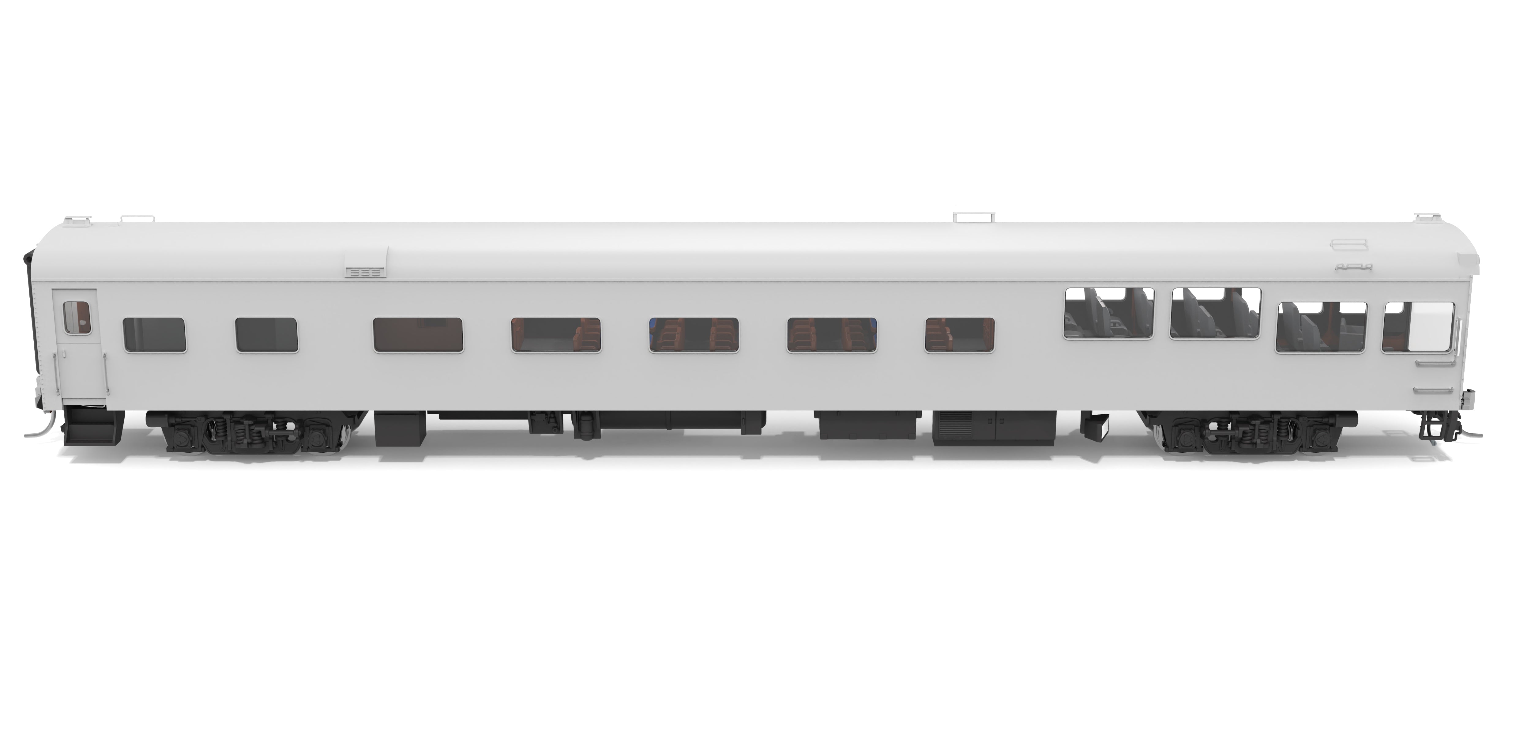 10178 CSX-Type Track Inspection Car, Unlettered / Primer Gray, HO